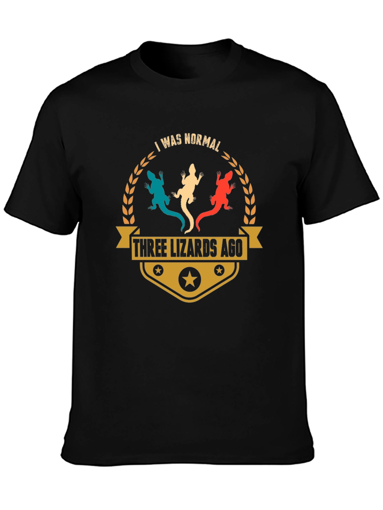 Three Lizards Ago T-Shirt Funny Reptile Pet Lover Tee