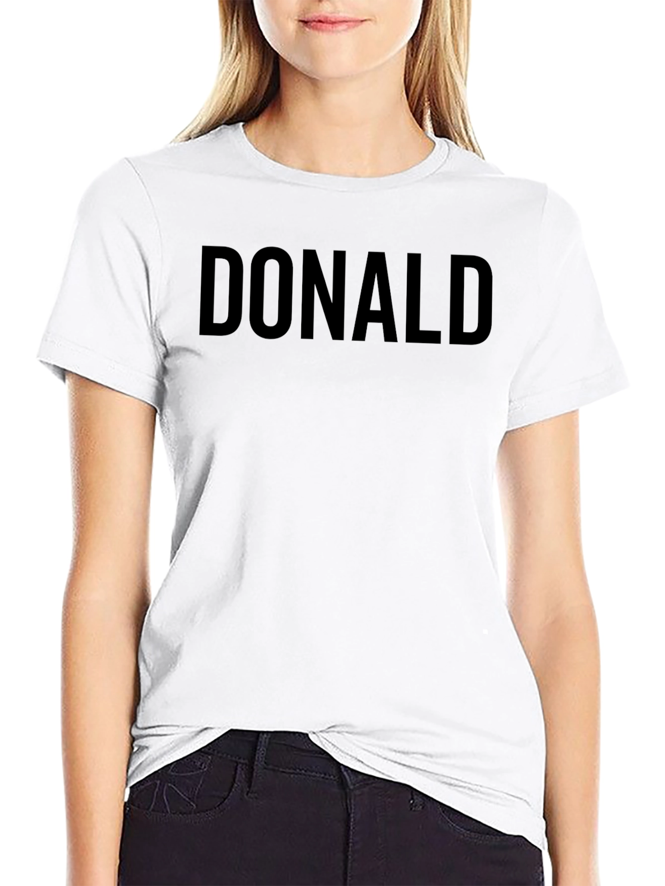 Donald Graphic Tee - Black Crew Neck