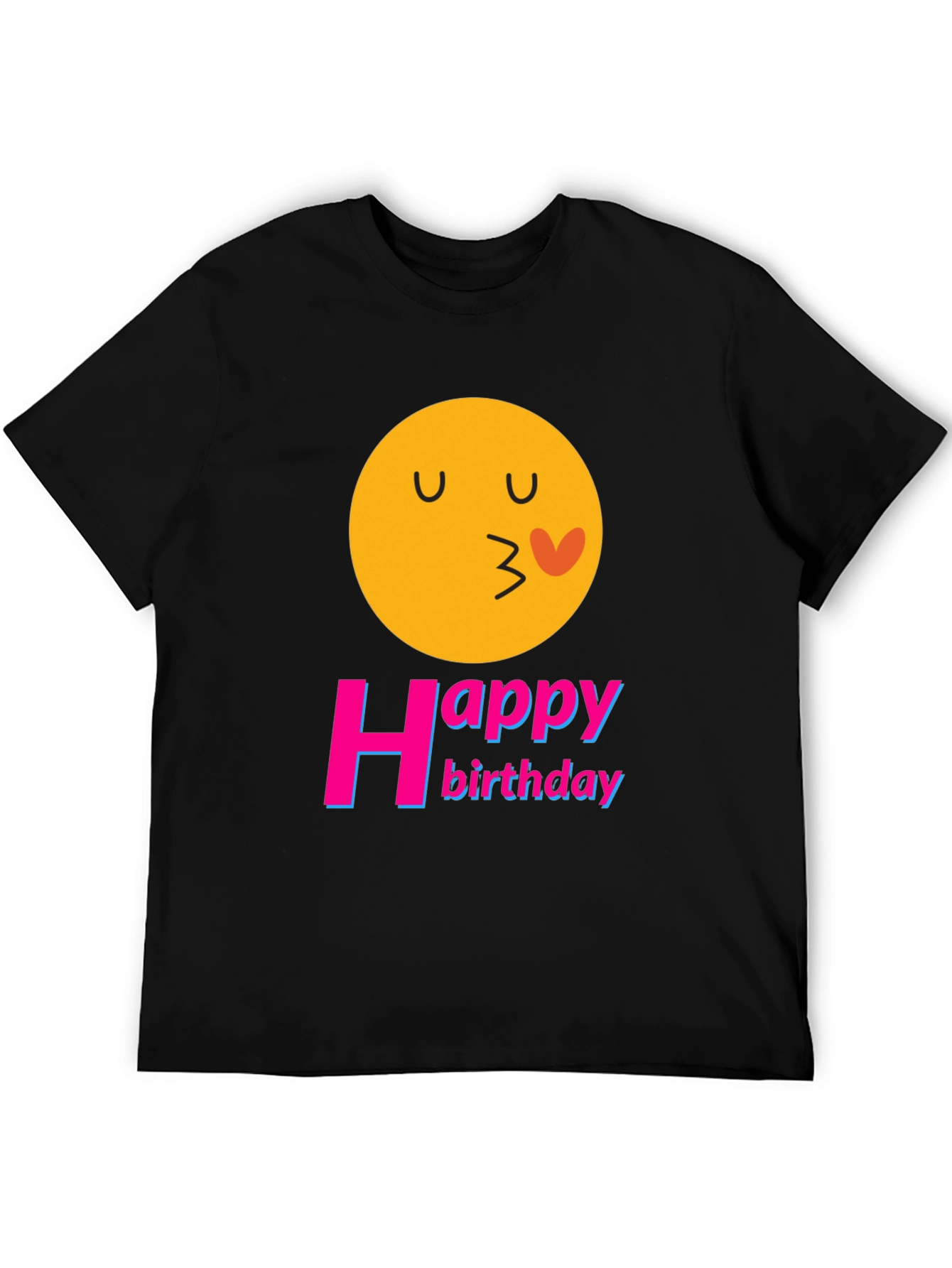 Happy Birthday Emoji Graphic T-Shirt