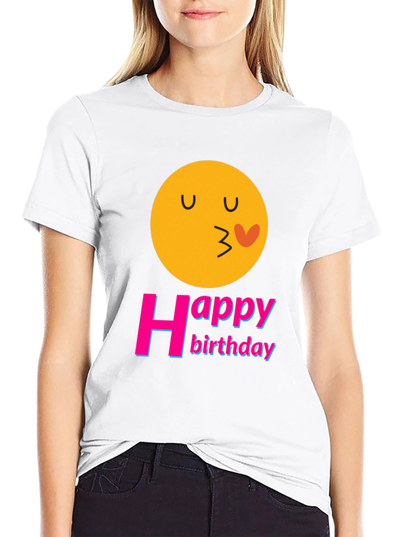 Happy Birthday Emoji Graphic T-Shirt