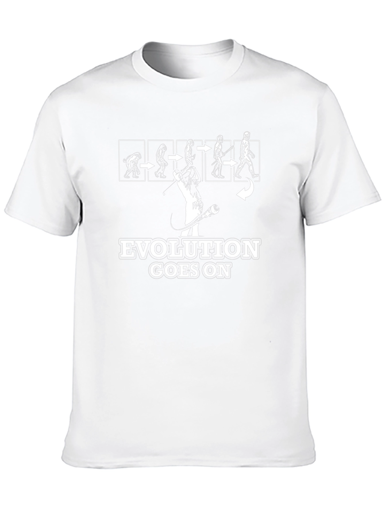 Evolution Goes On Funny Golf T-Shirt