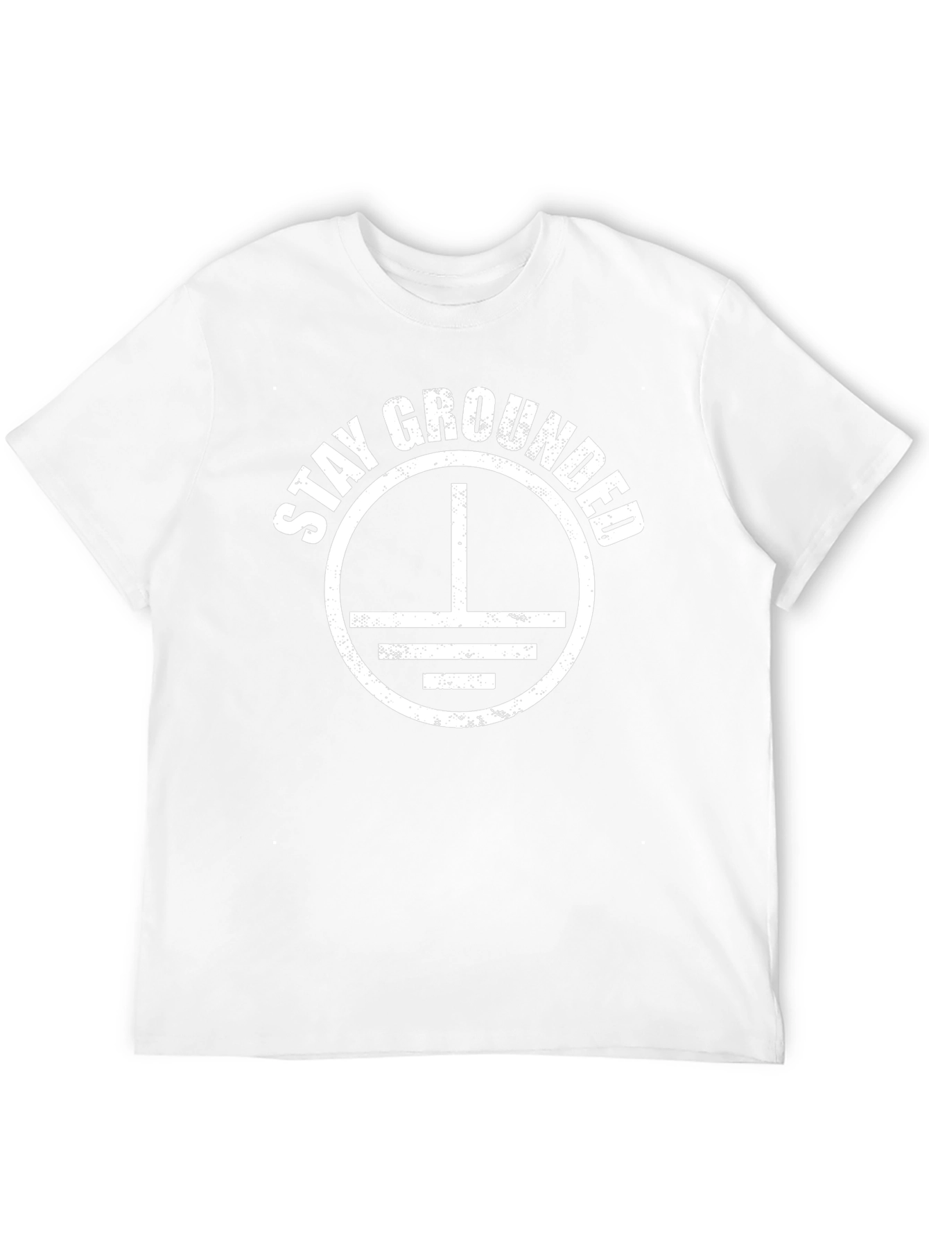 Stay Grounded Graphic Print Black T-Shirt
