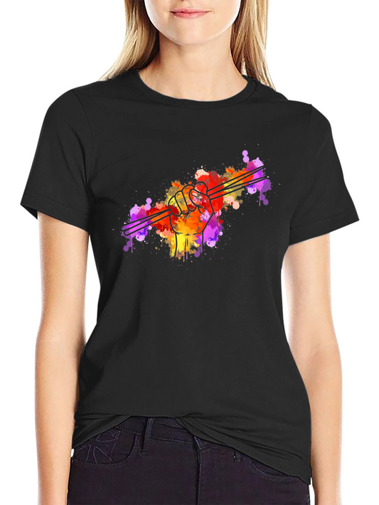 Drummers Watercolor Fist Graphic T-Shirt