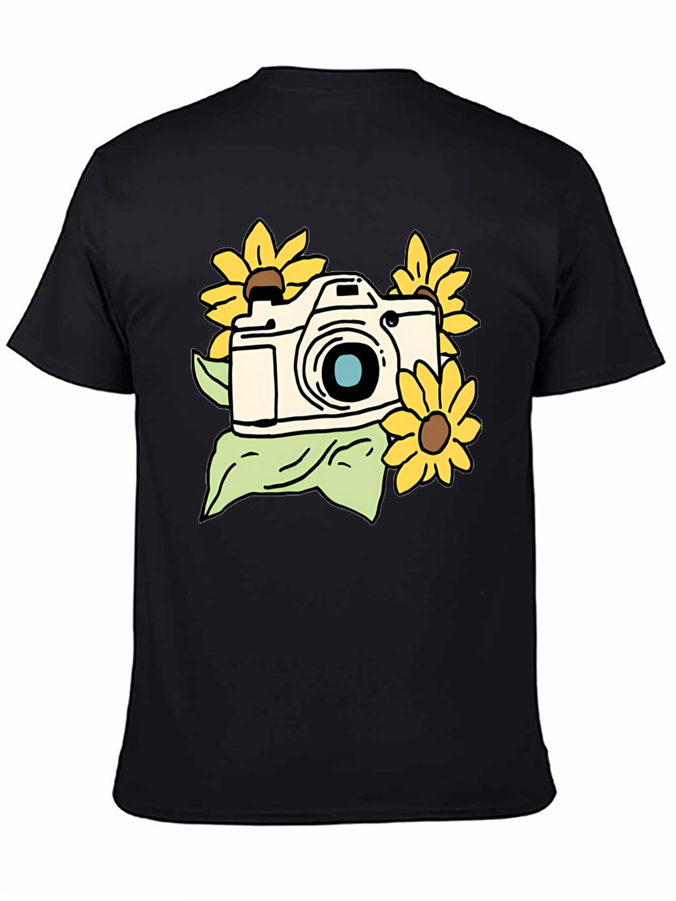 Camera and Sunflower Graphic Tee