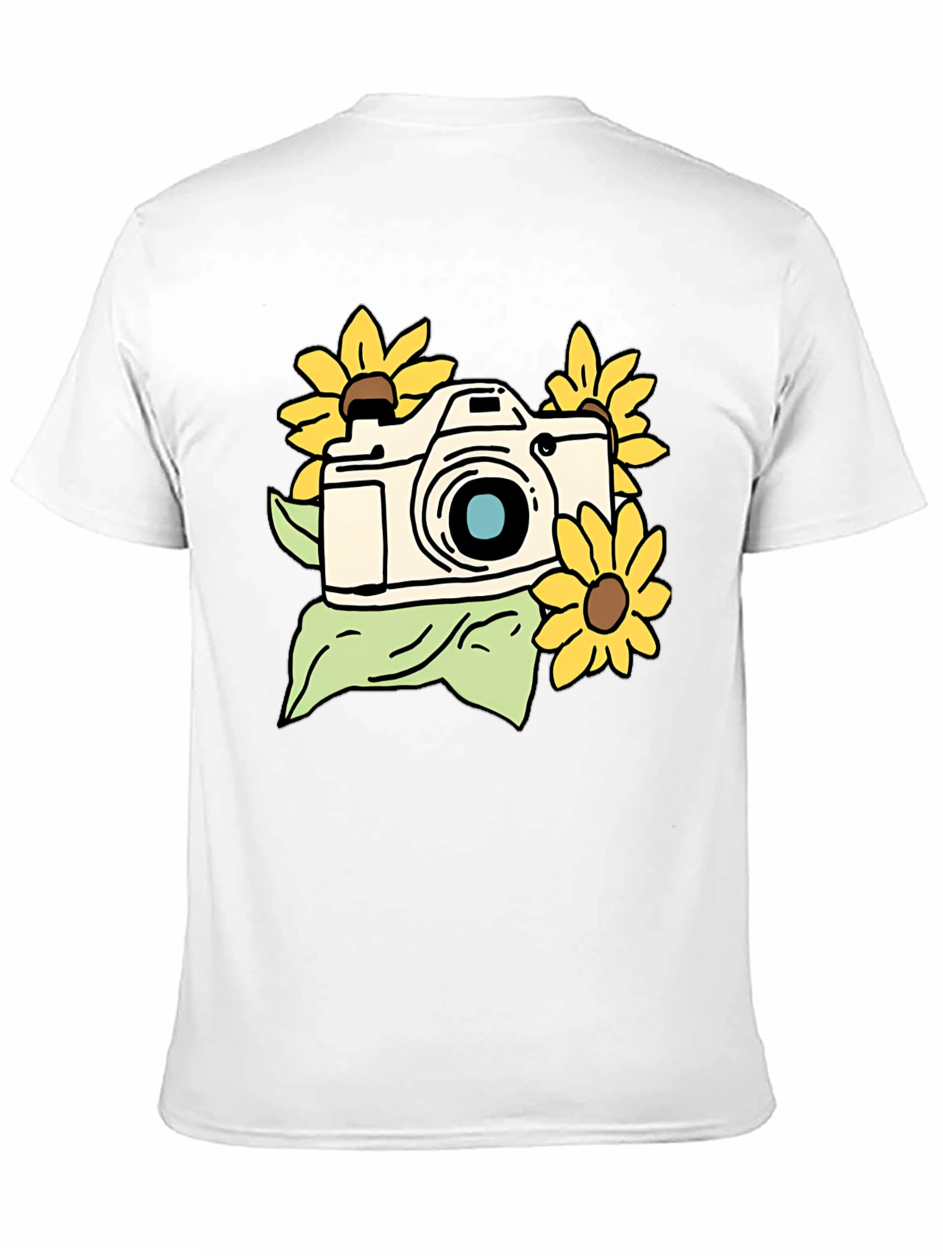 Camera and Sunflower Graphic Tee
