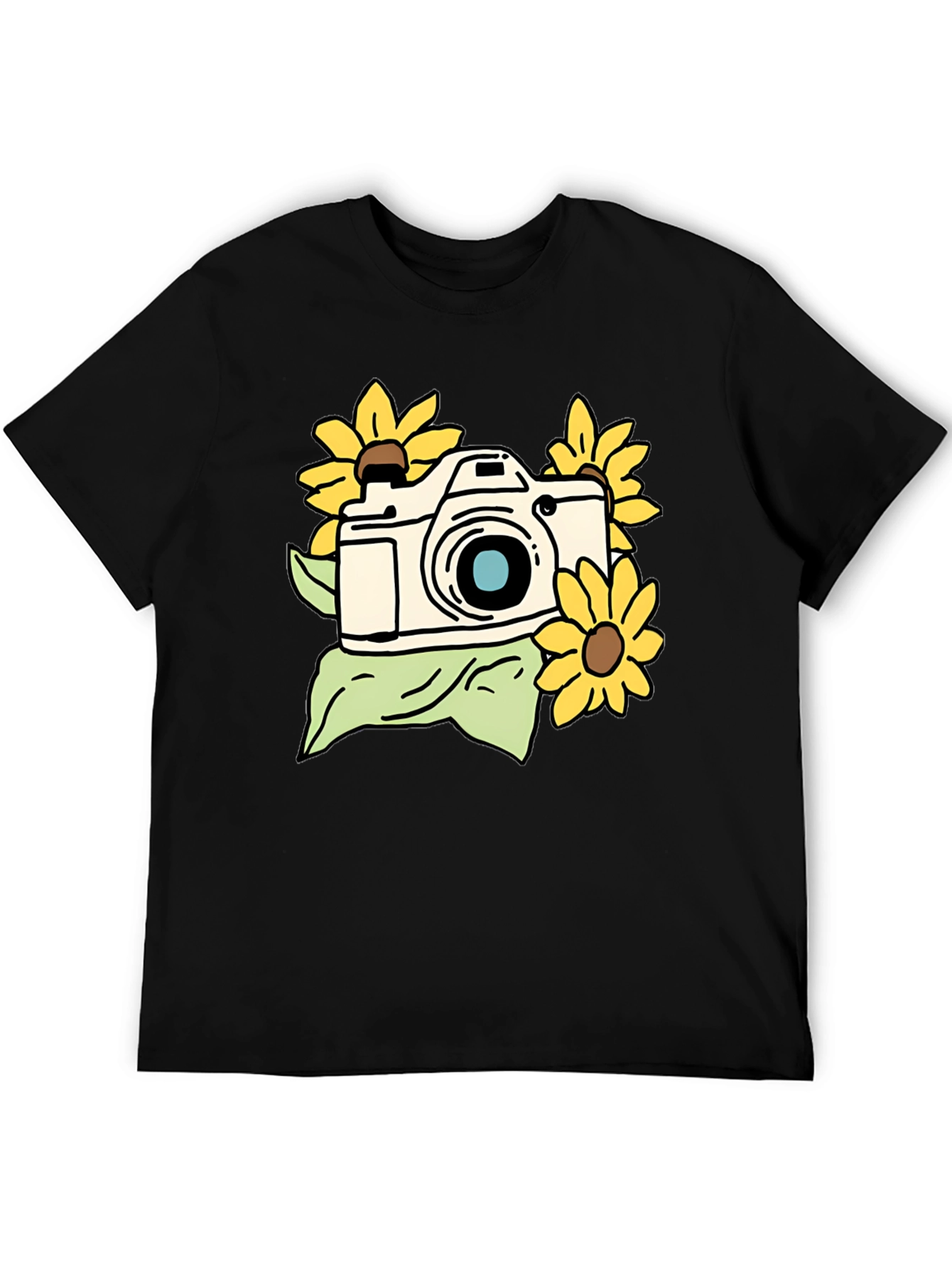 Camera and Sunflower Graphic Tee