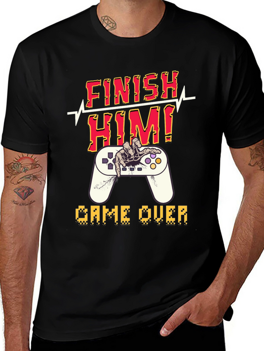 Finish Him! Game Over Graphic T-Shirt