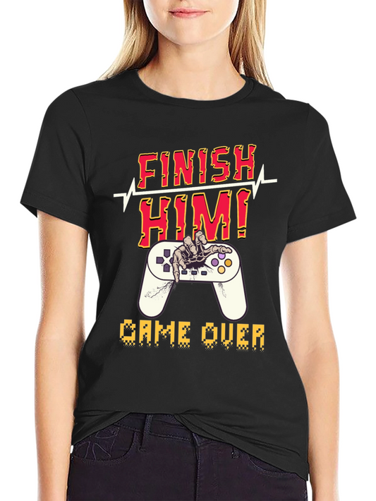 Finish Him! Game Over Graphic T-Shirt