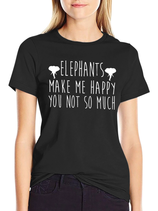 Elephant Graphic Tee - Funny Slogan T-Shirt
