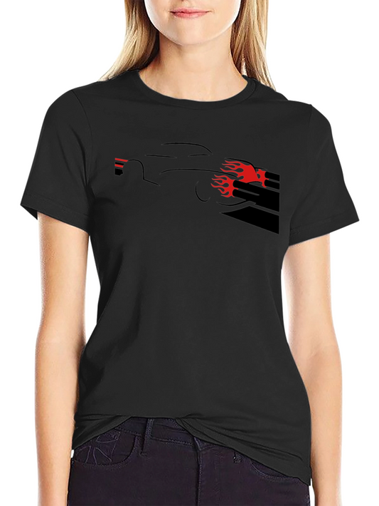 Flame Car Graphic Tee - Black