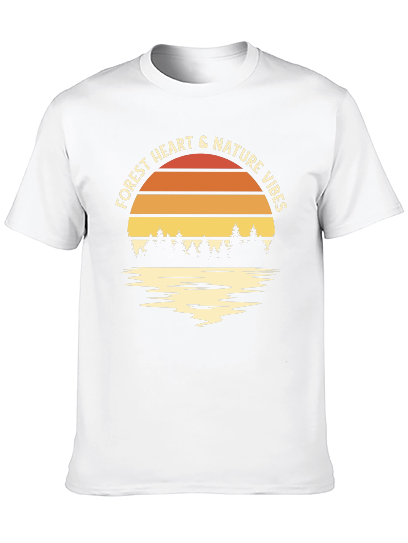 Forest Heart & Nature Vibes Black T-Shirt