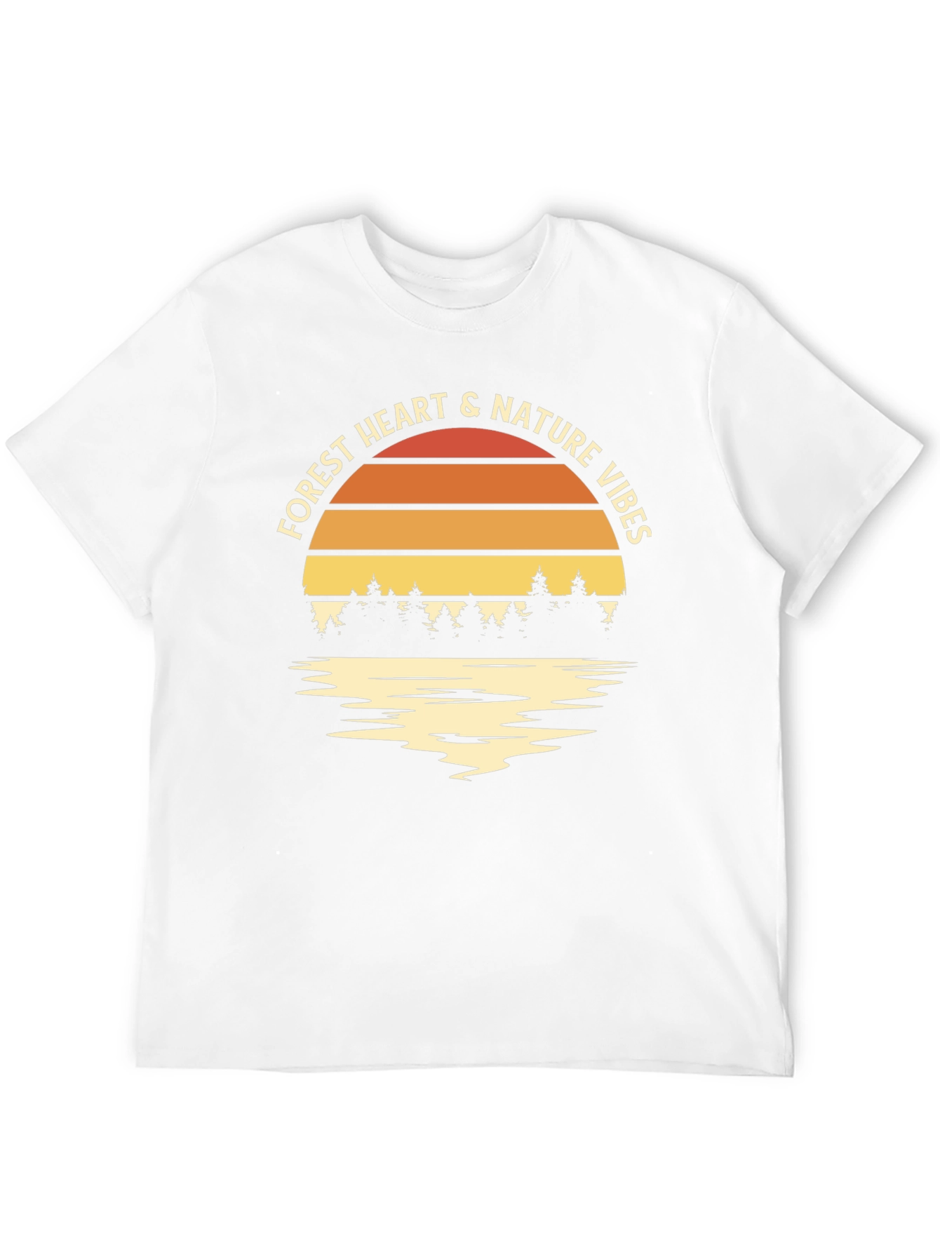 Forest Heart & Nature Vibes Black T-Shirt