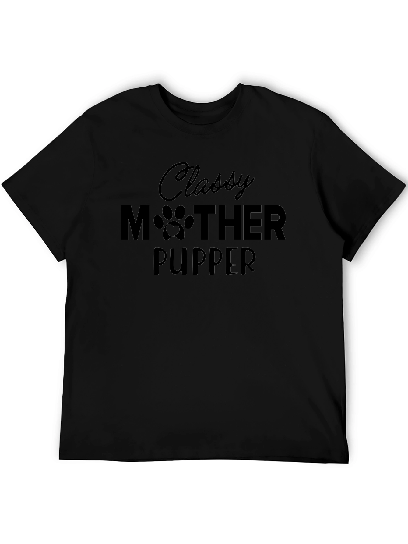 Classy Mother Pupper Black Graphic Tee
