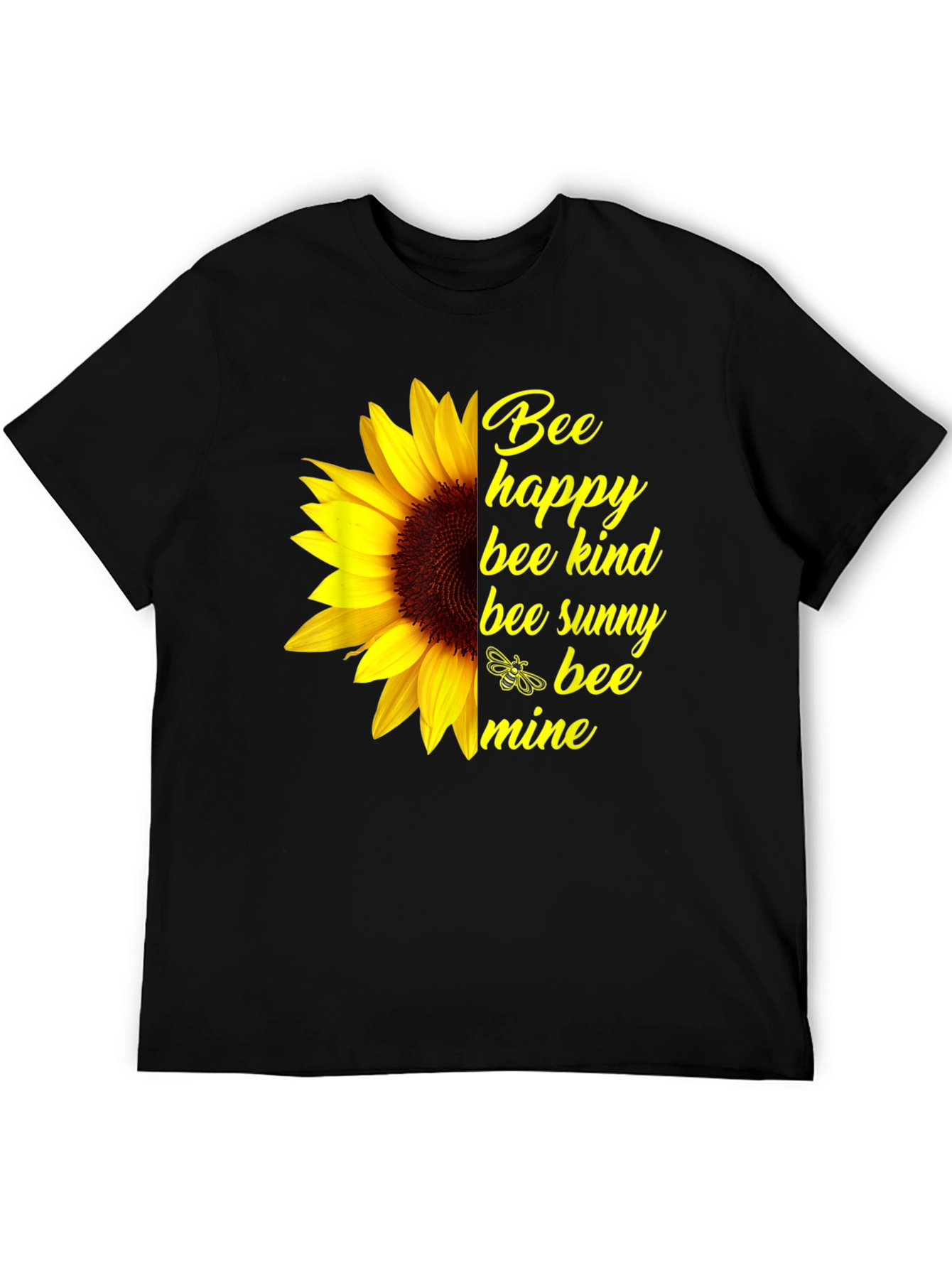 Bee Happy Sunflower Graphic Tee