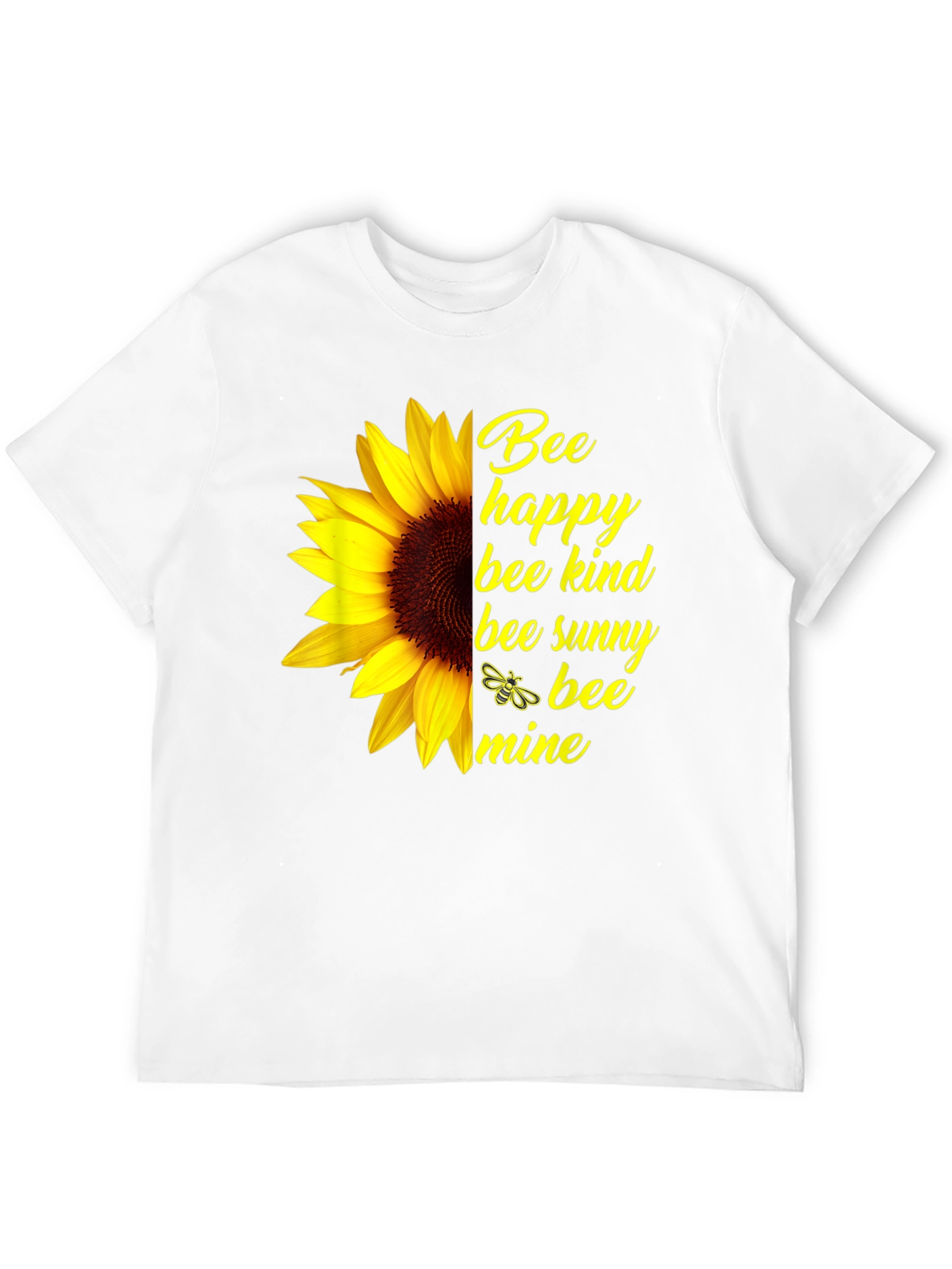 Bee Happy Sunflower Graphic Tee
