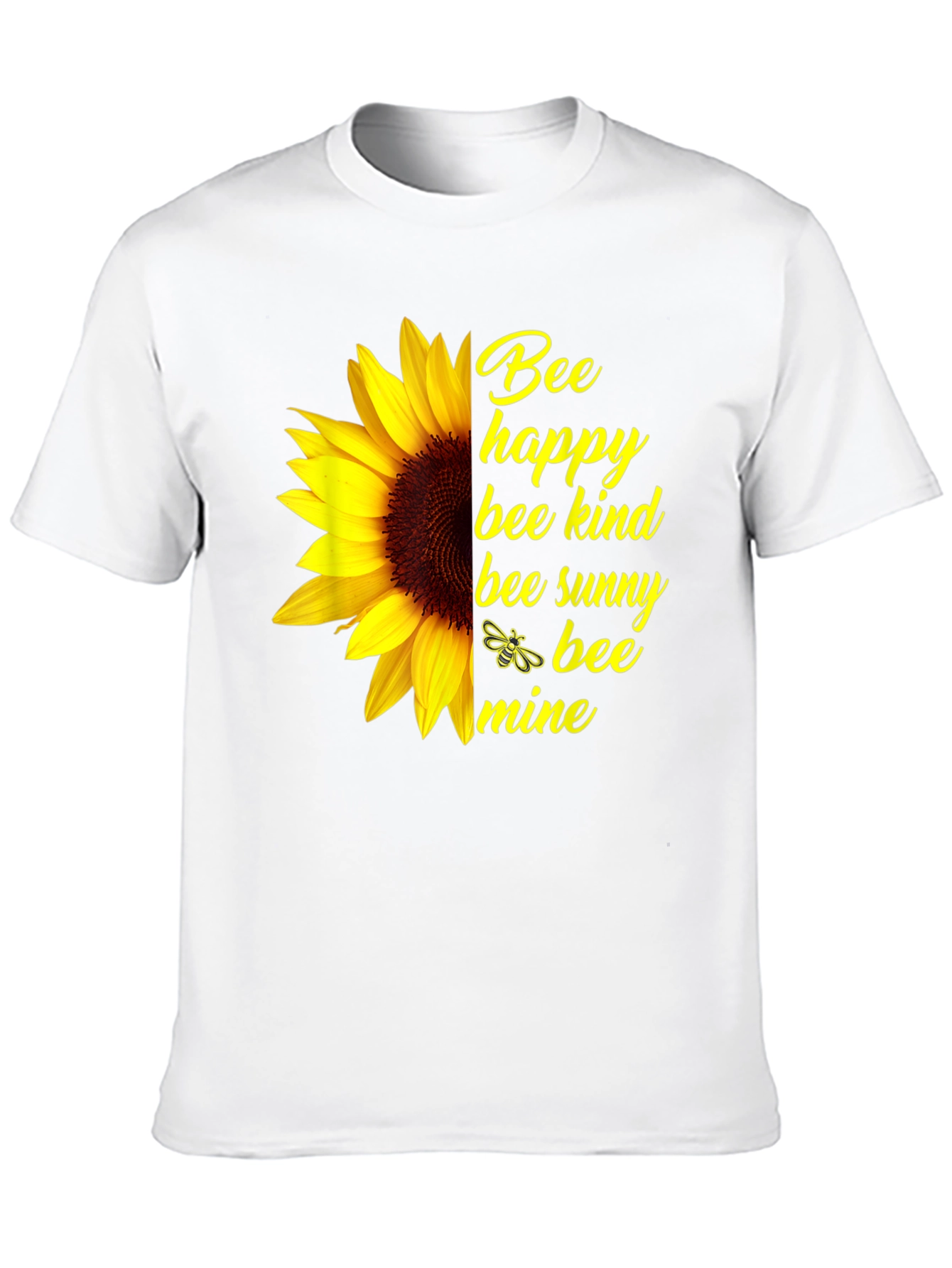 Bee Happy Sunflower Graphic Tee
