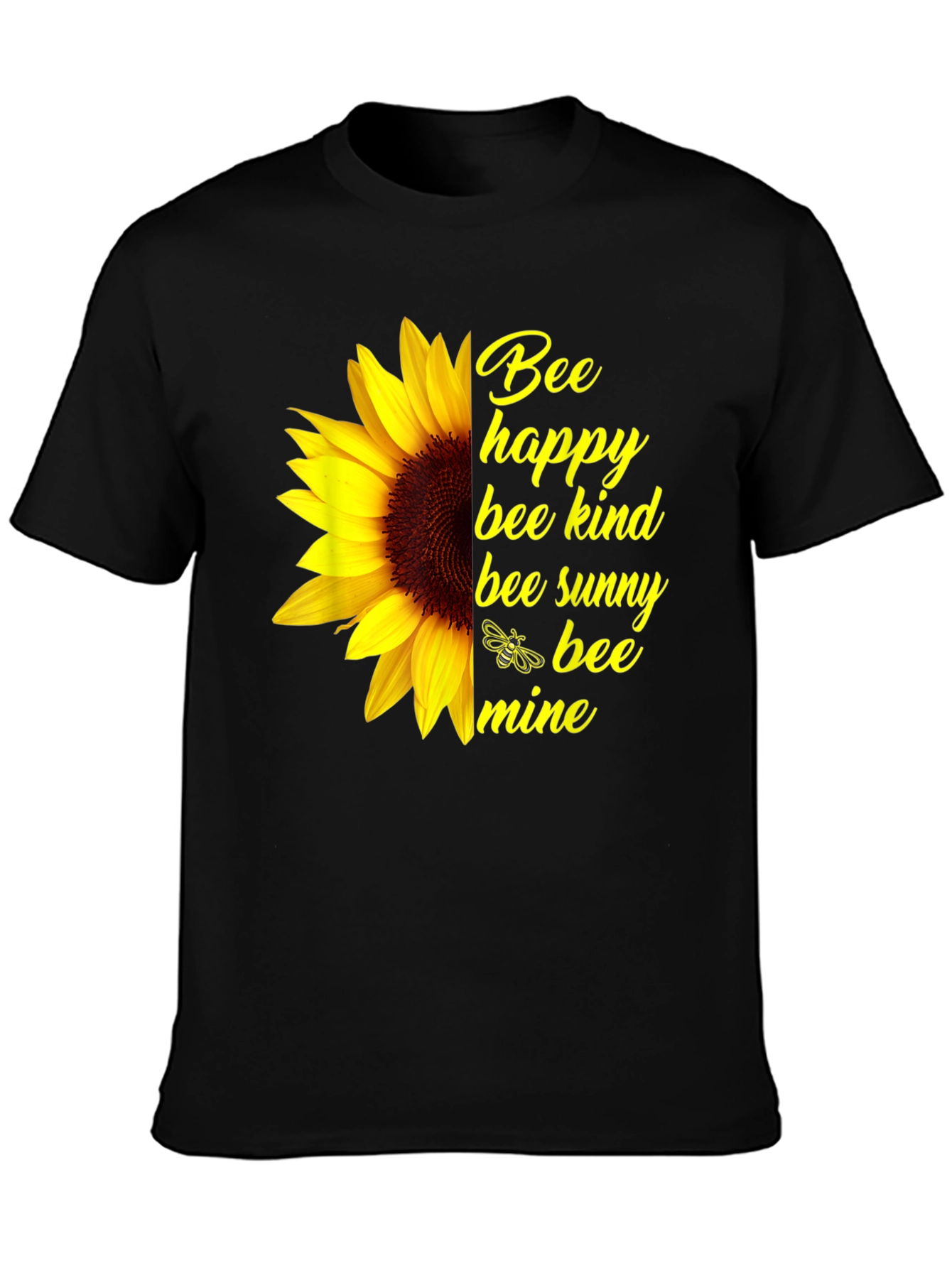 Bee Happy Sunflower Graphic Tee