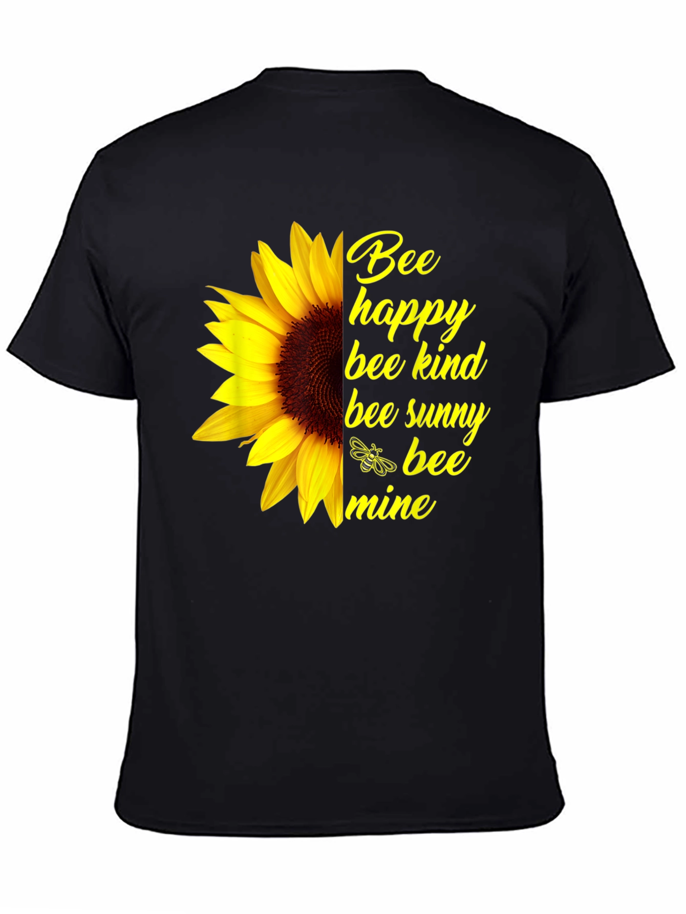 Bee Happy Sunflower Graphic Tee