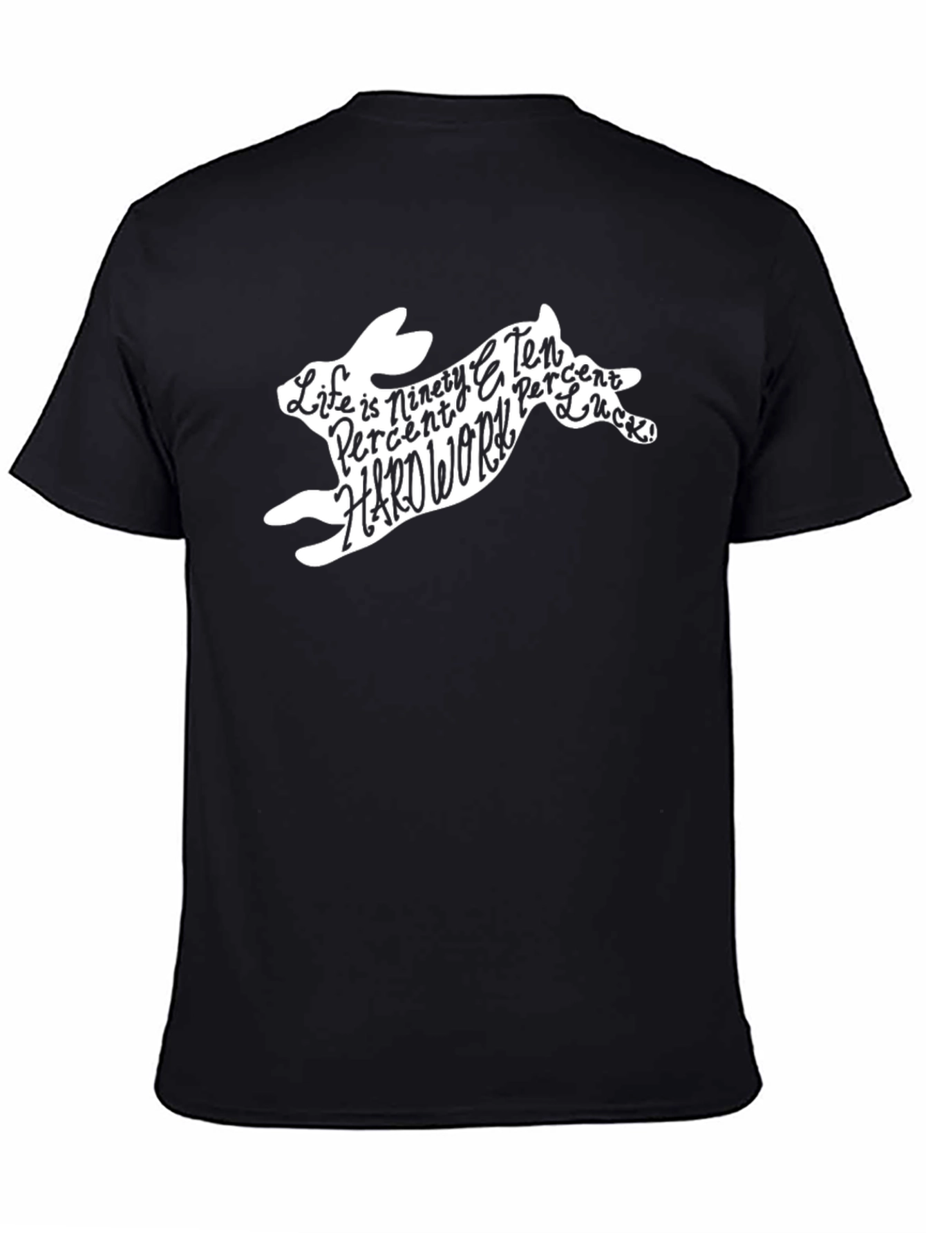 Hard Work Rabbit Graphic T-Shirt