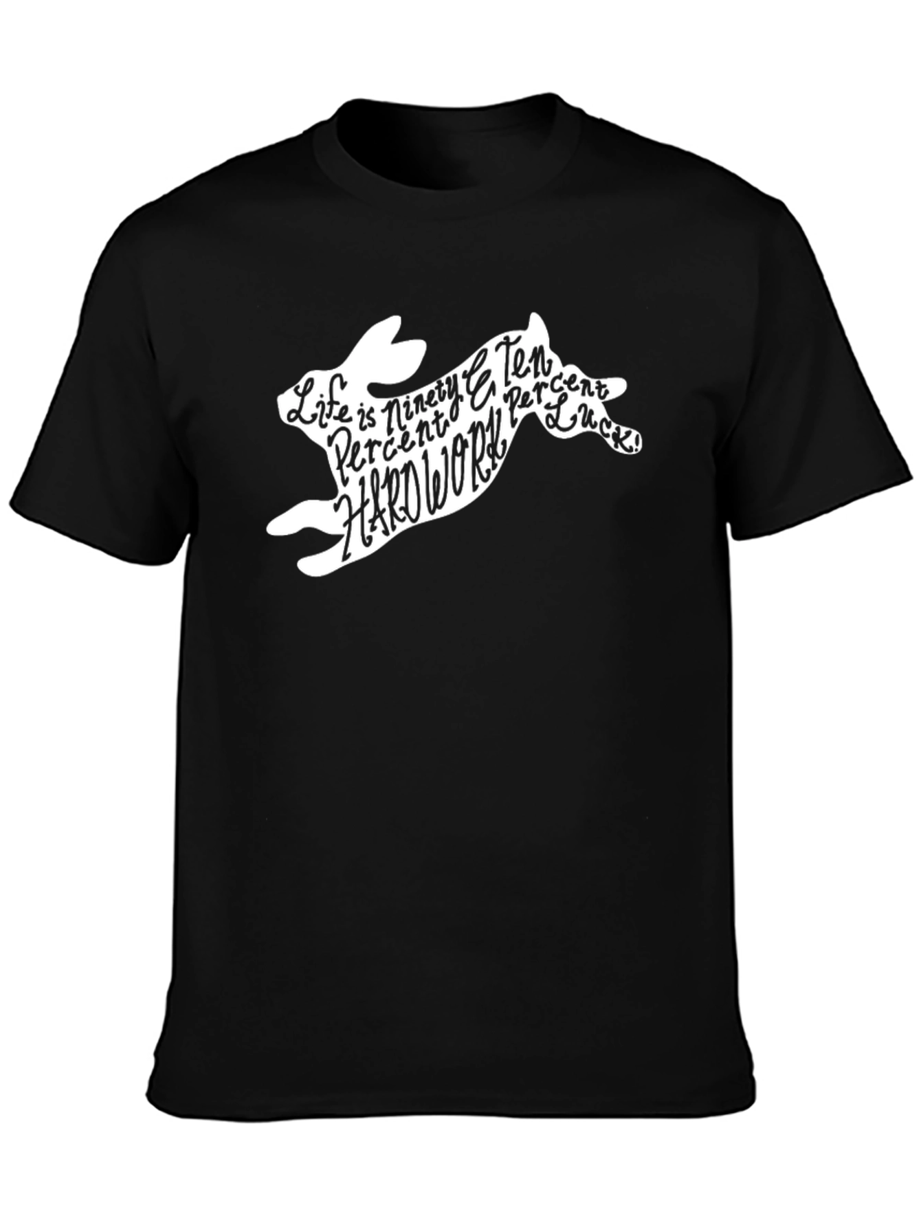 Hard Work Rabbit Graphic T-Shirt