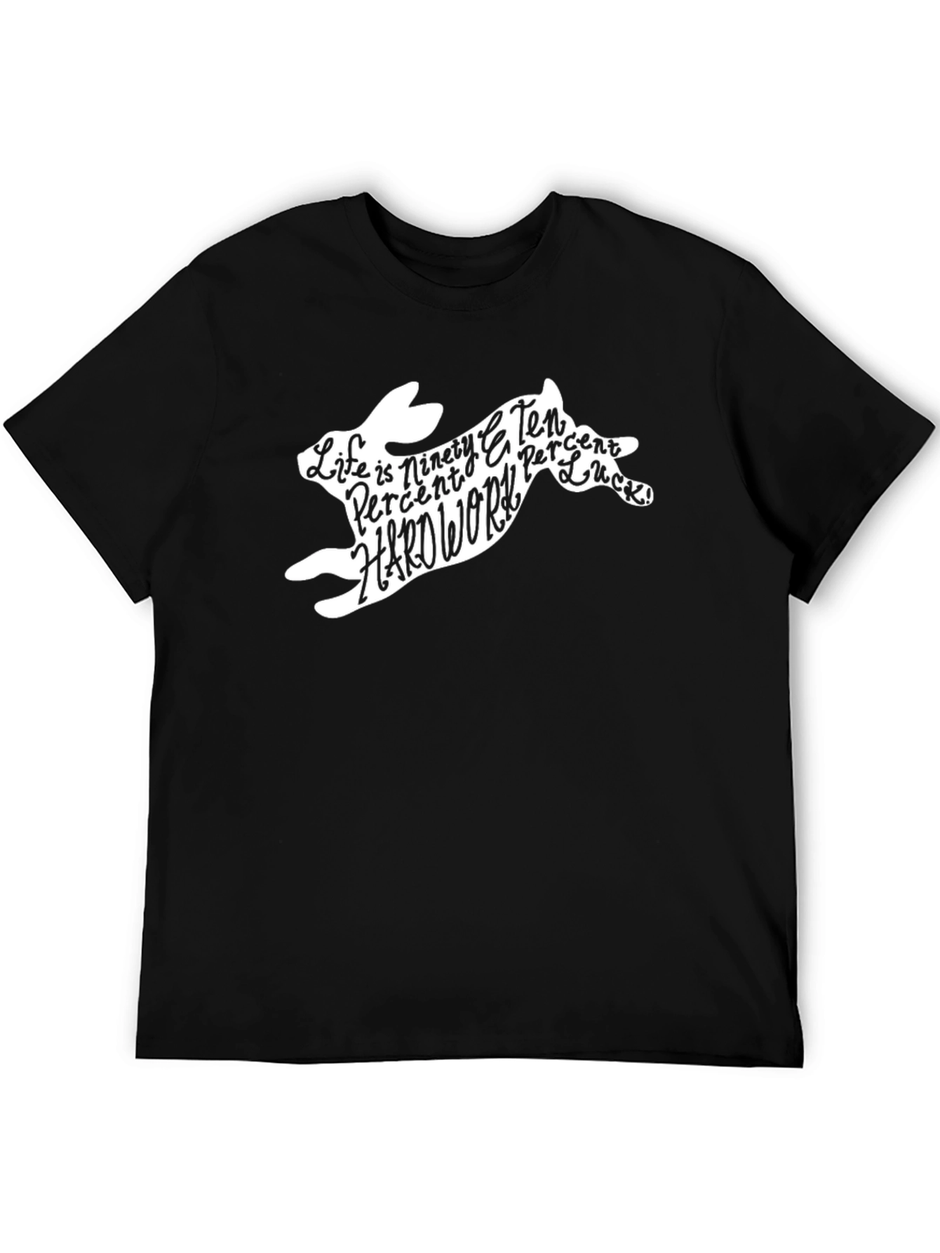 Hard Work Rabbit Graphic T-Shirt