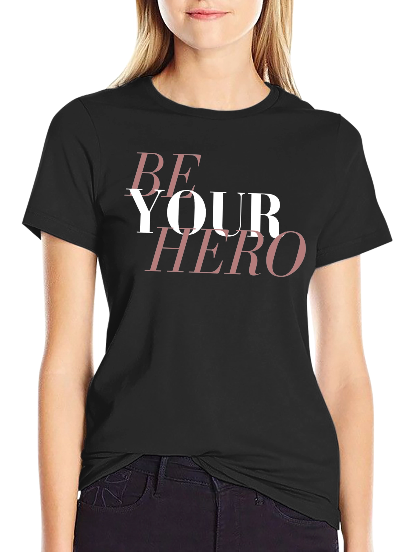 Be Your Hero Graphic Tee - Stylish Black T-Shirt