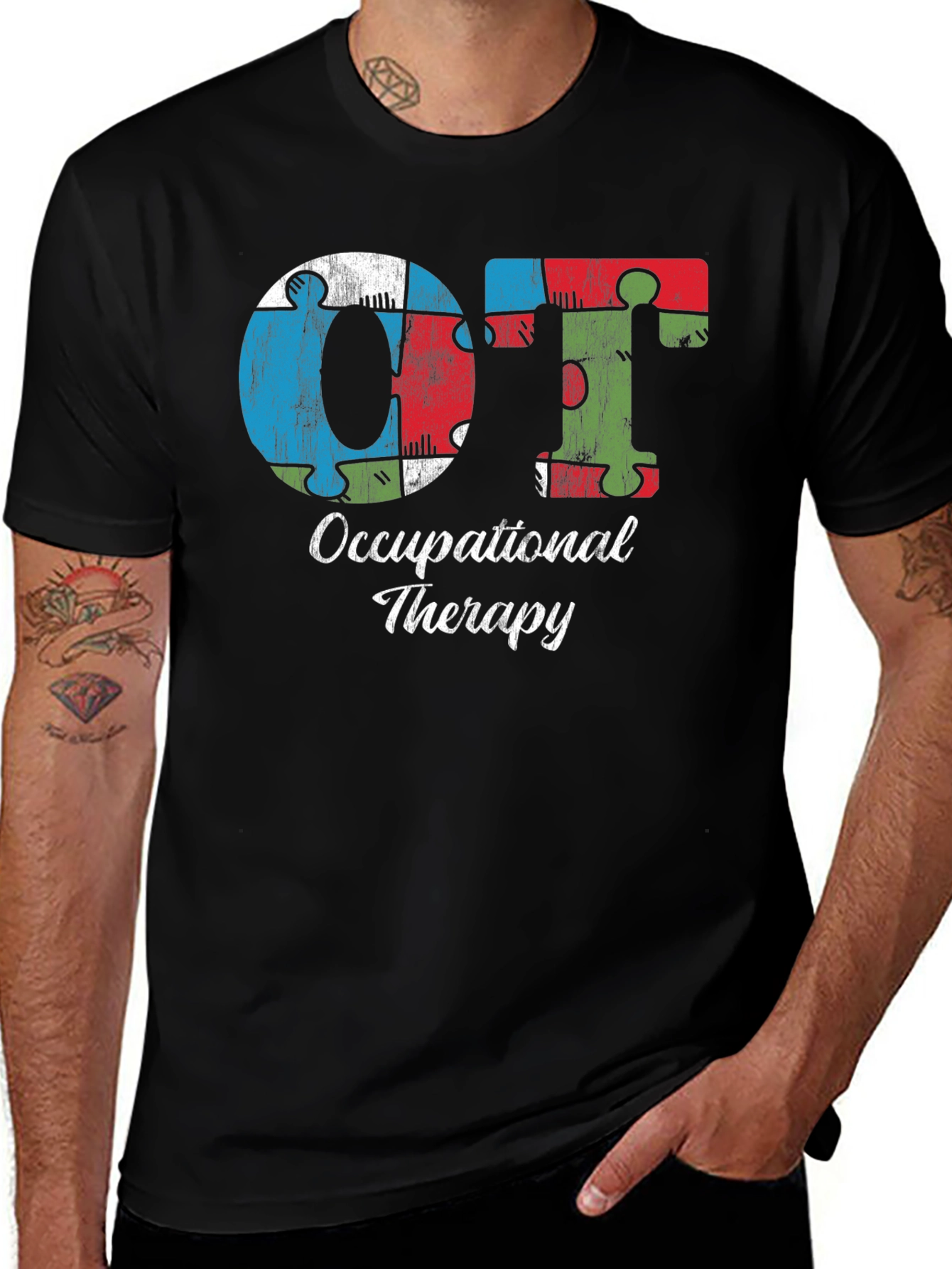 OT Occupational Therapy Puzzle Piece T-Shirt