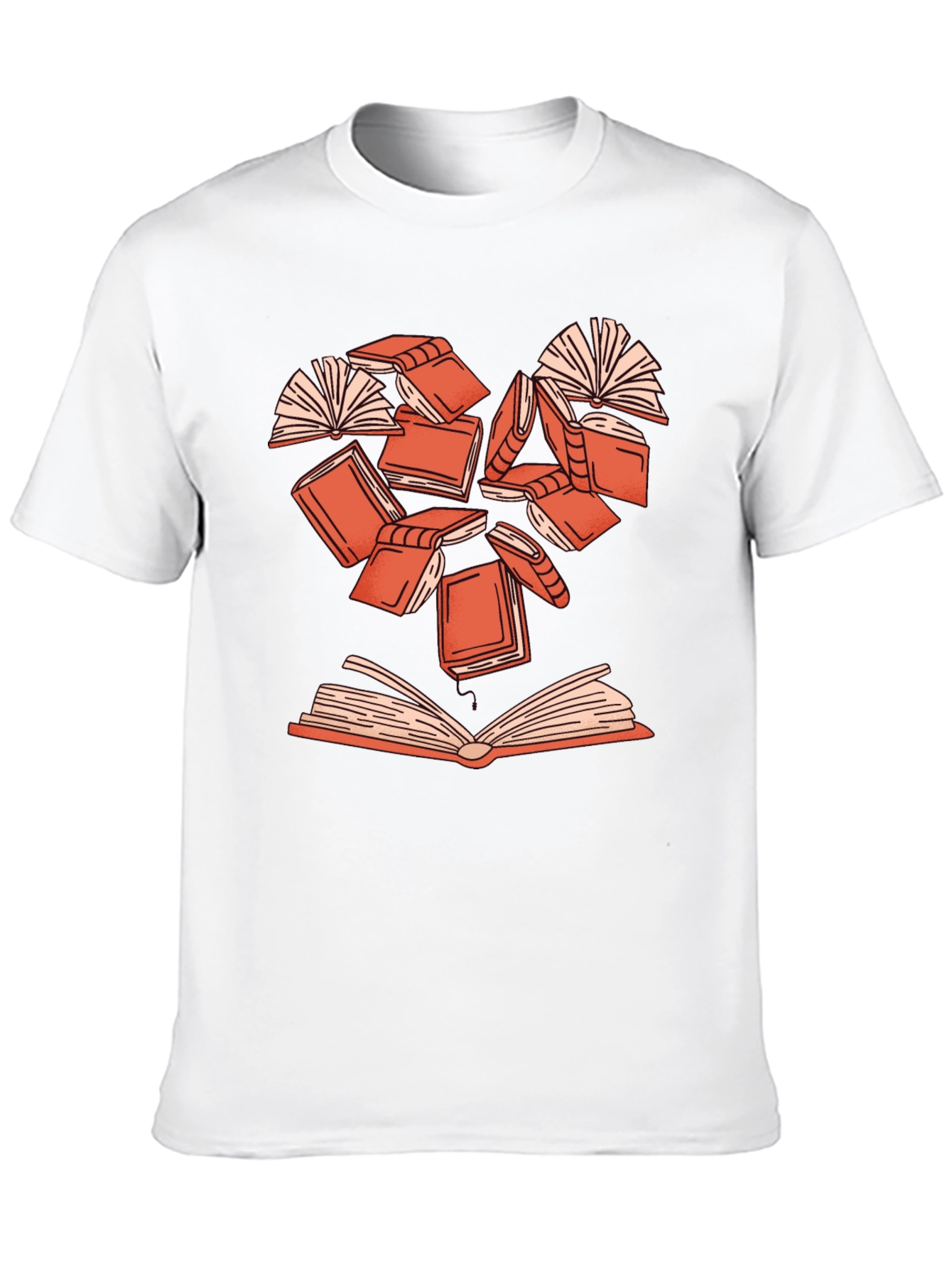 Book Lover Heart T-Shirt - Black
