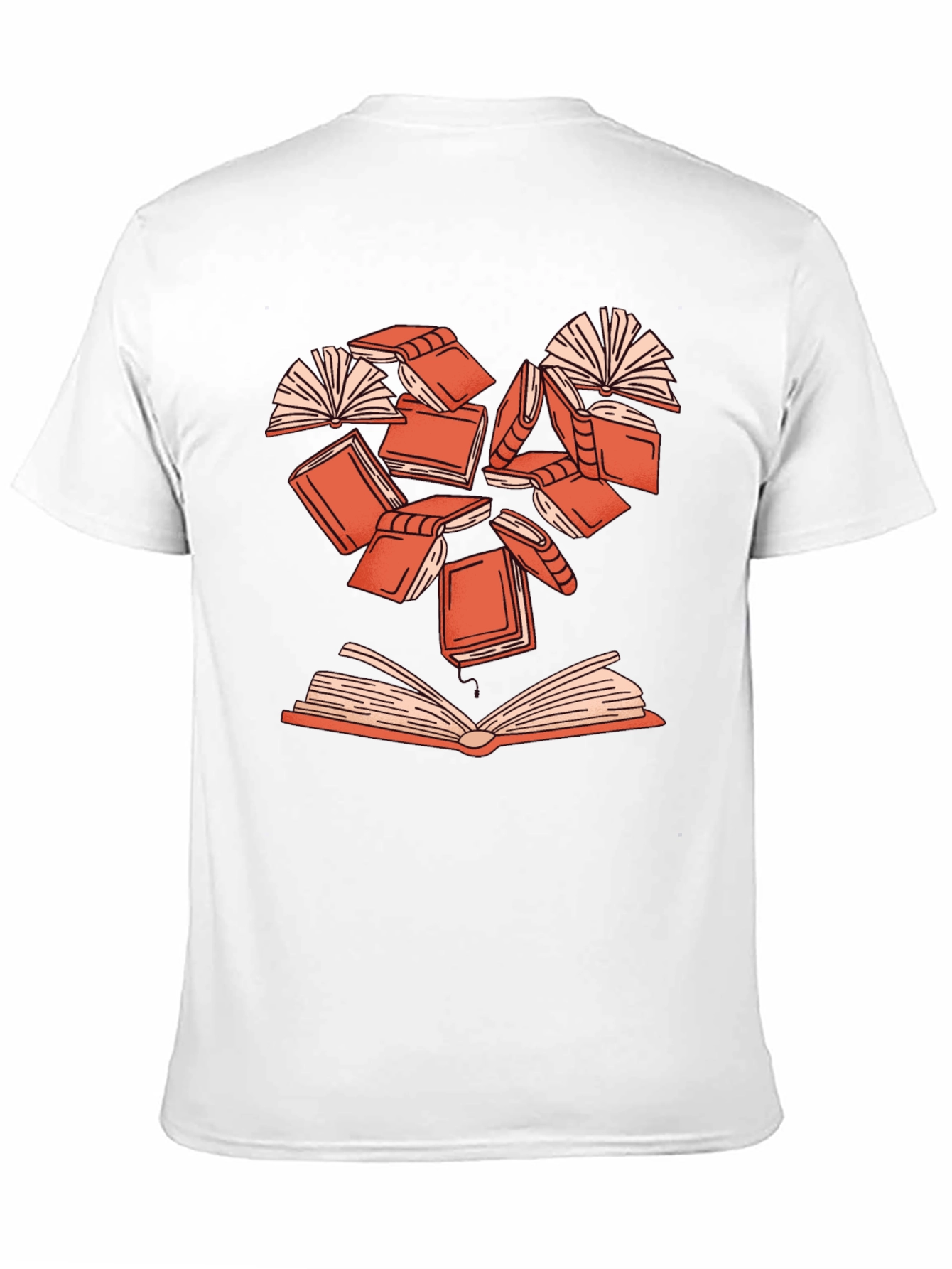 Book Lover Heart T-Shirt - Black