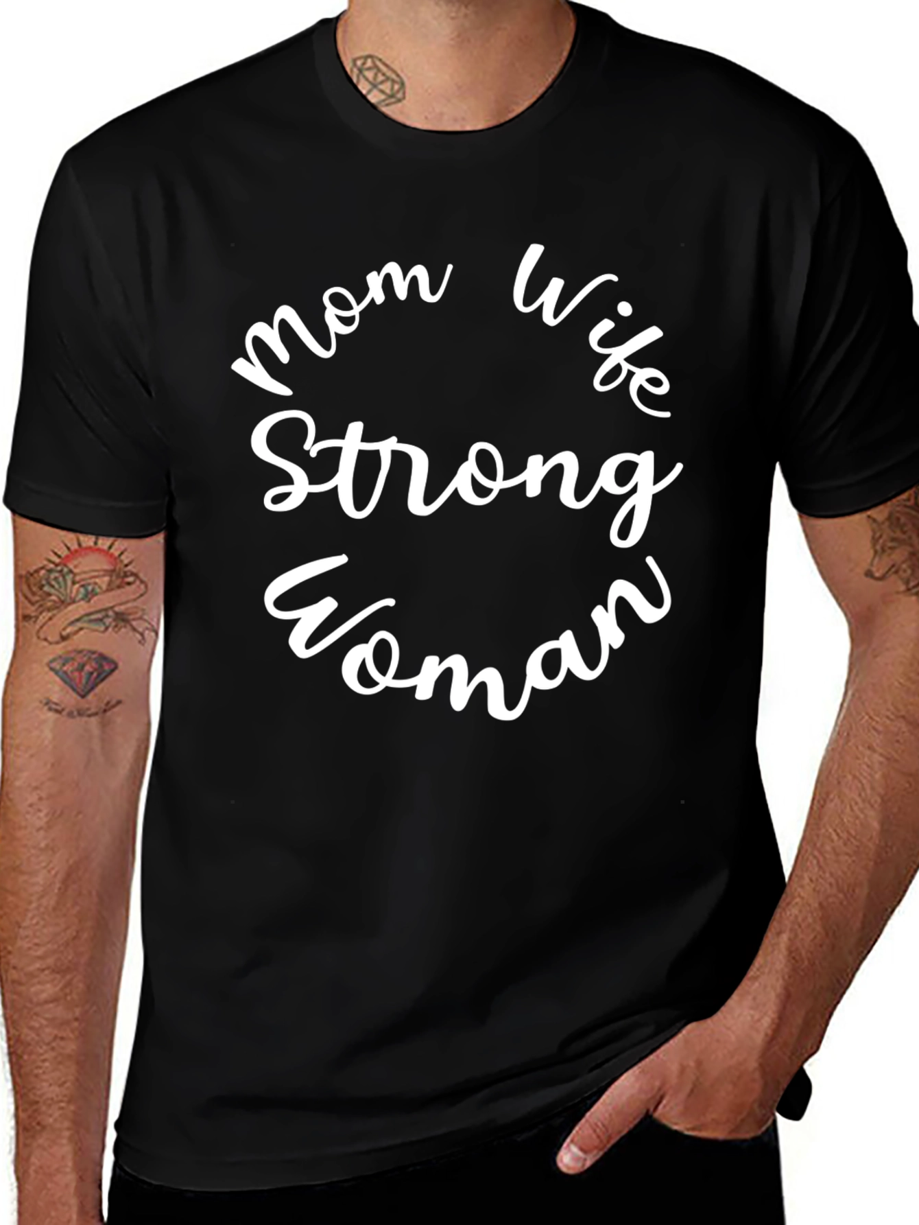 Mom Wife Strong Woman Graphic Tee