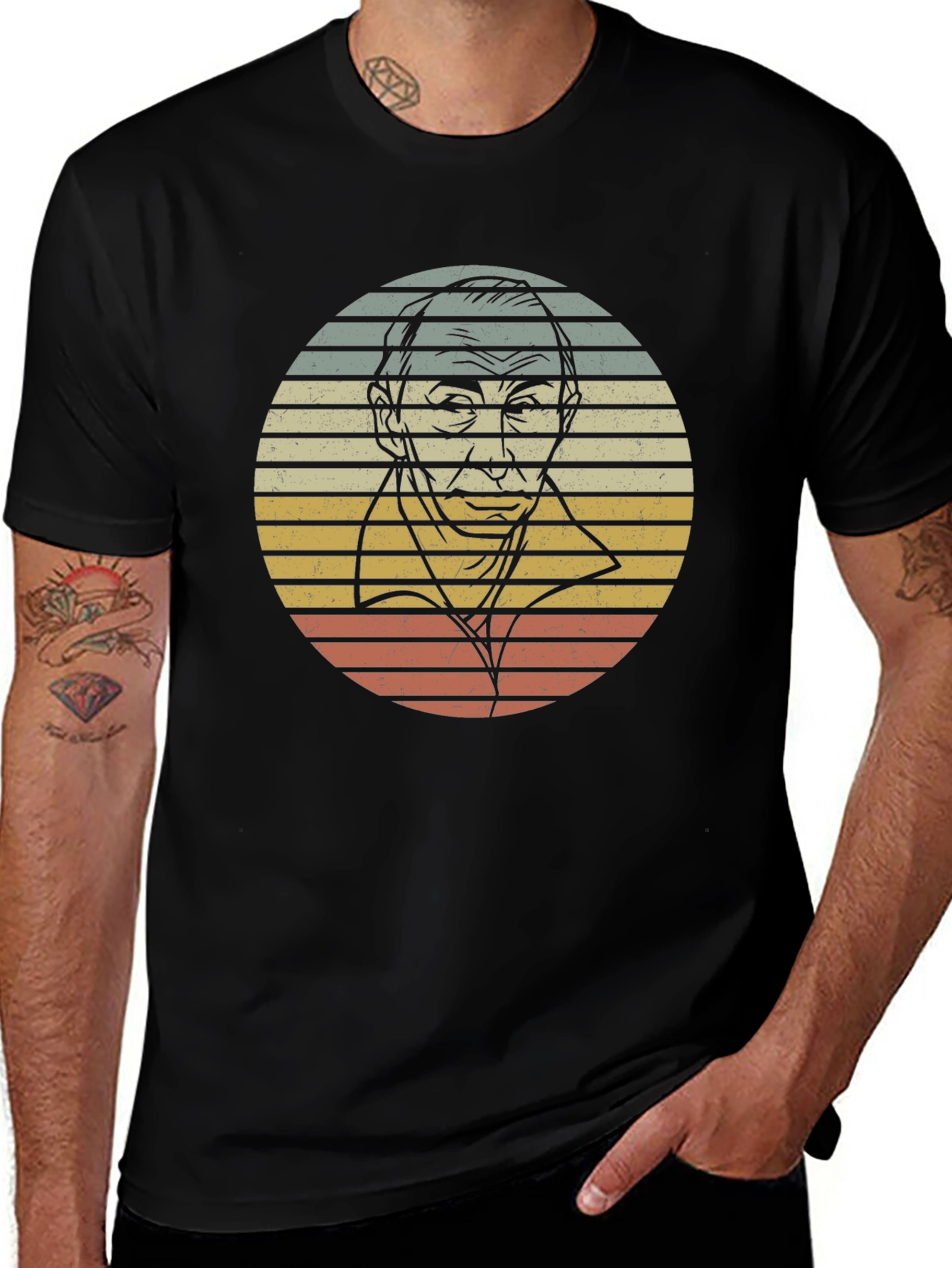 Retro Portrait Graphic T-Shirt