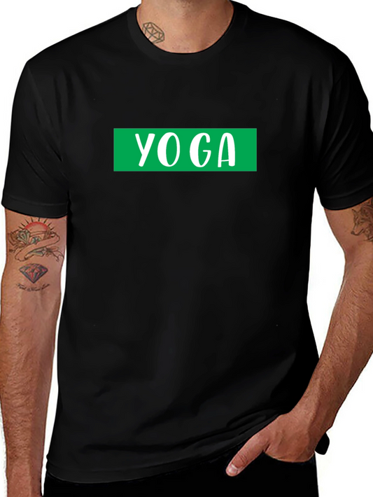 Yoga Graphic Tee - Black Cotton Blend