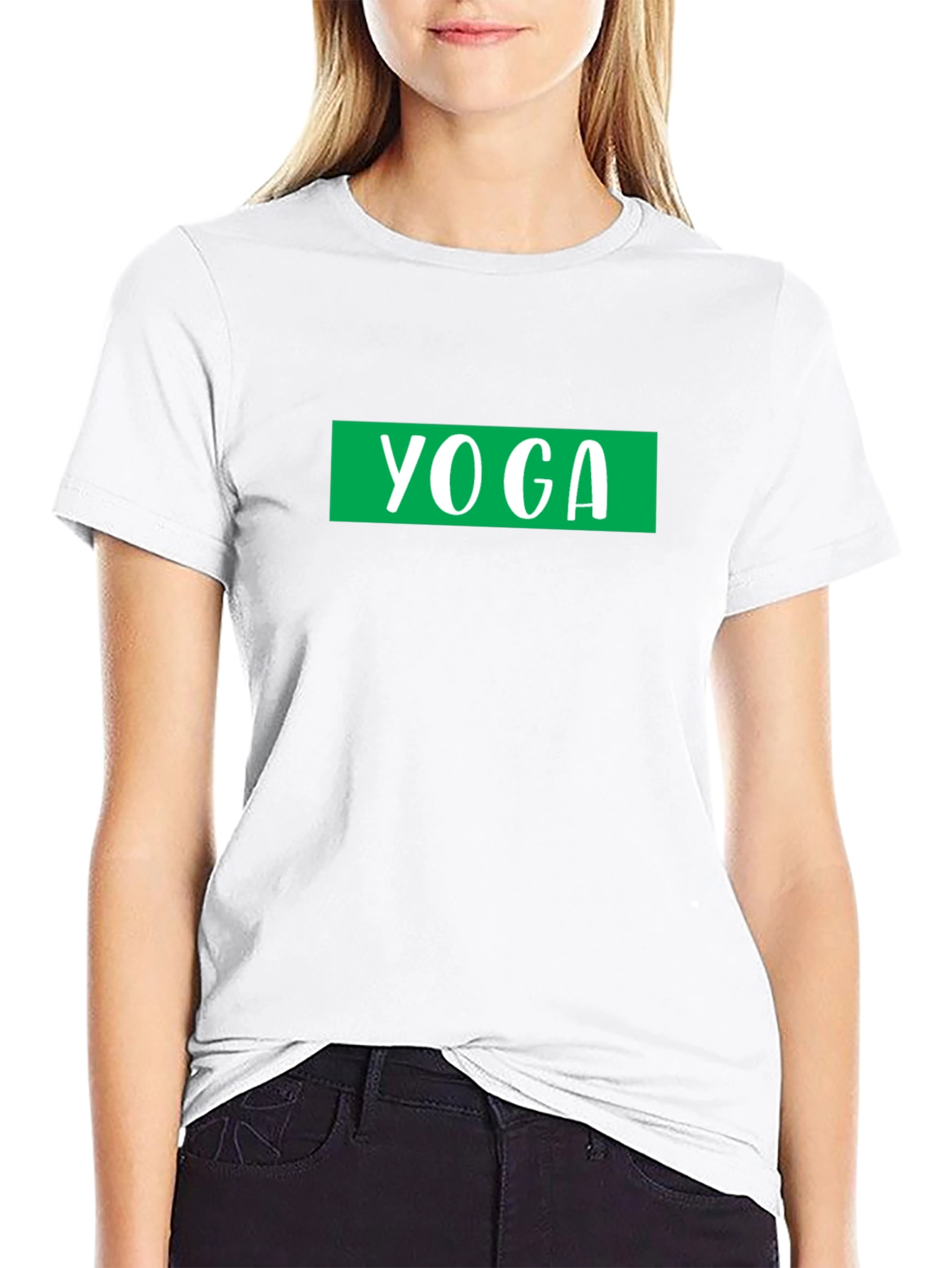 Yoga Graphic Tee - Black Cotton Blend