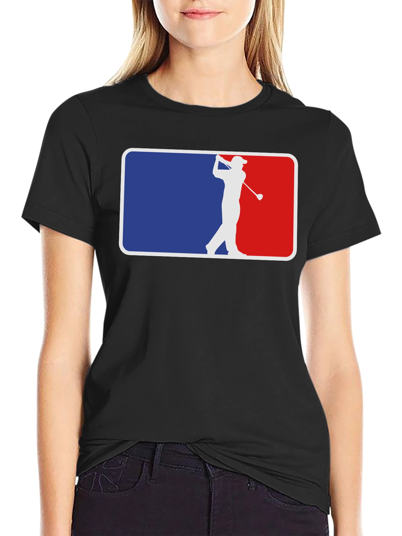 Golf Silhouette Graphic Tee - Classic Style