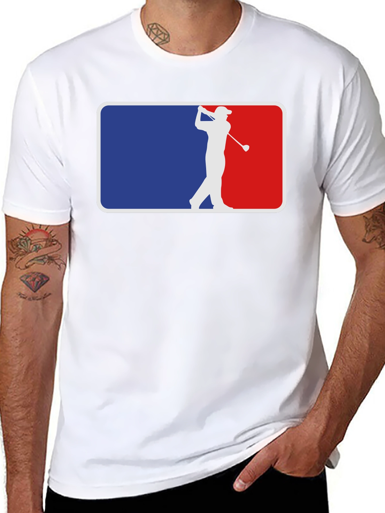 Golf Silhouette Graphic Tee - Classic Style