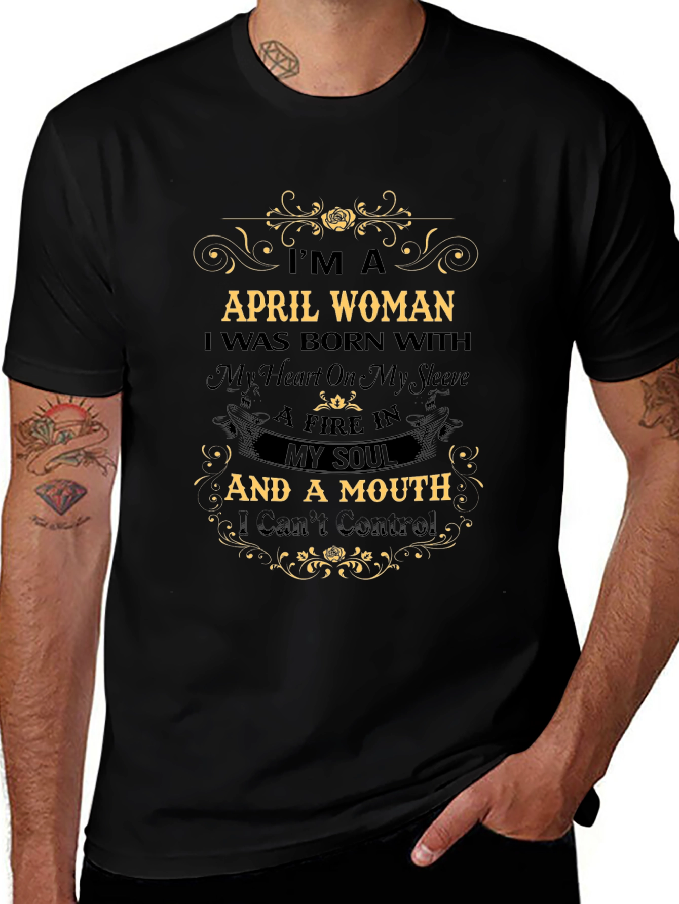 April Woman T-Shirt: Heart & Soul