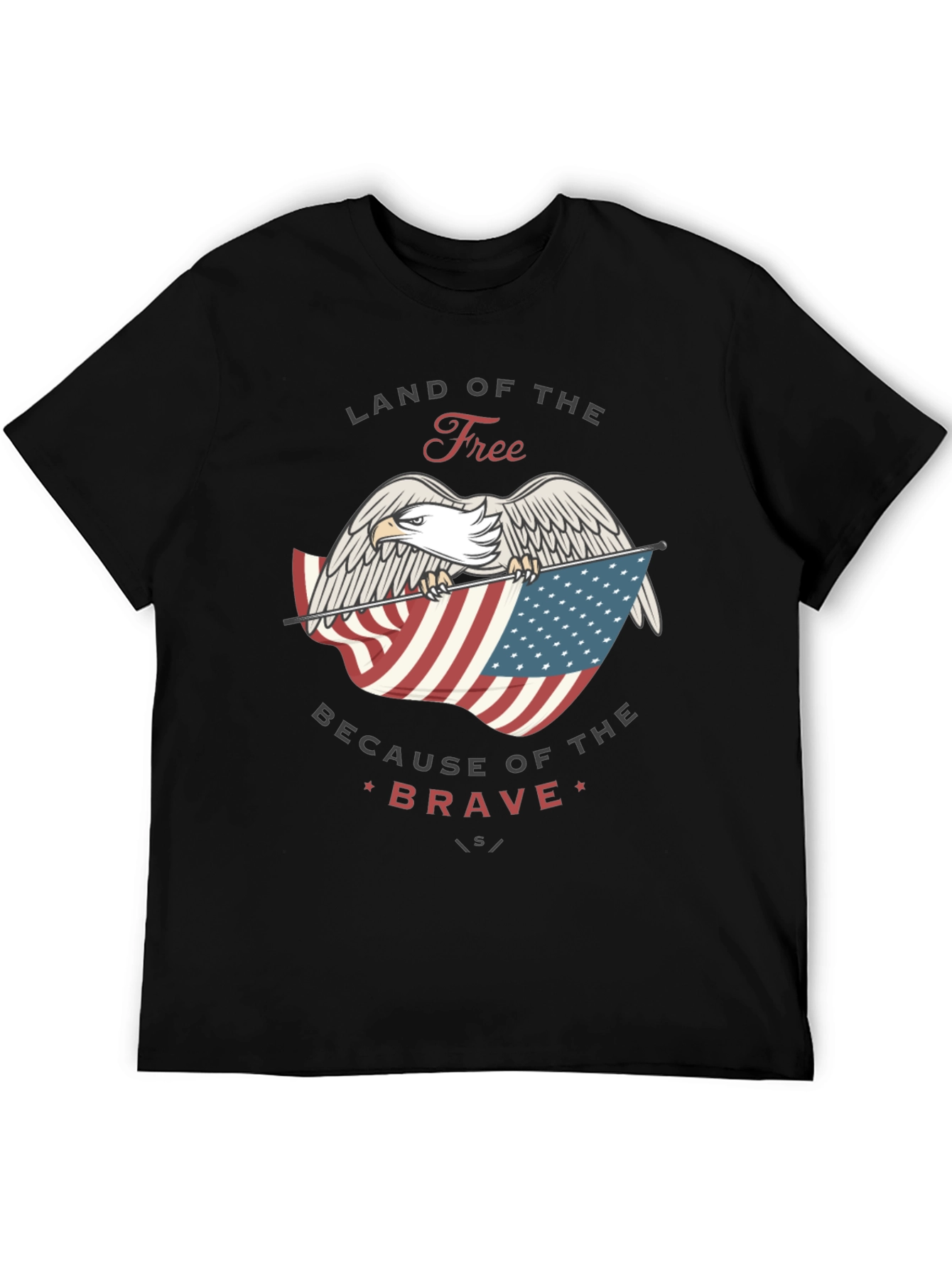 Land of the Free Patriotic Eagle Graphic Tee