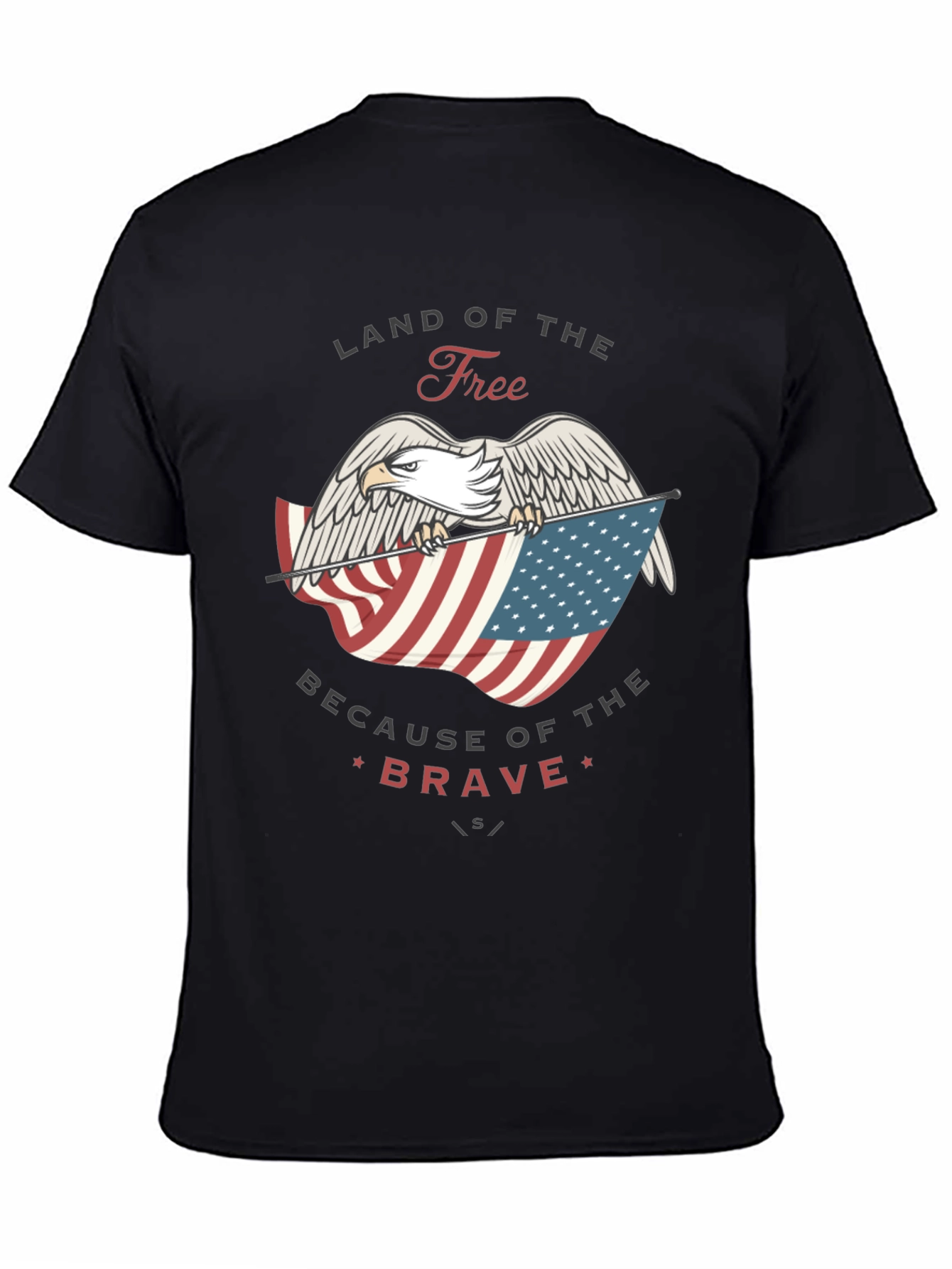 Land of the Free Patriotic Eagle Graphic Tee