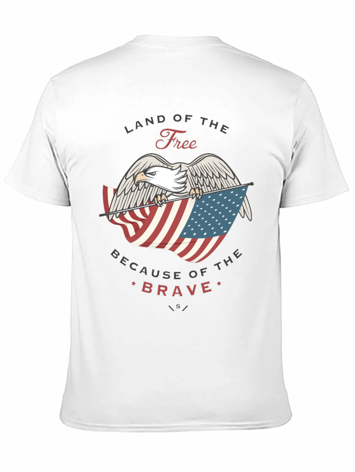 Land of the Free Patriotic Eagle Graphic Tee