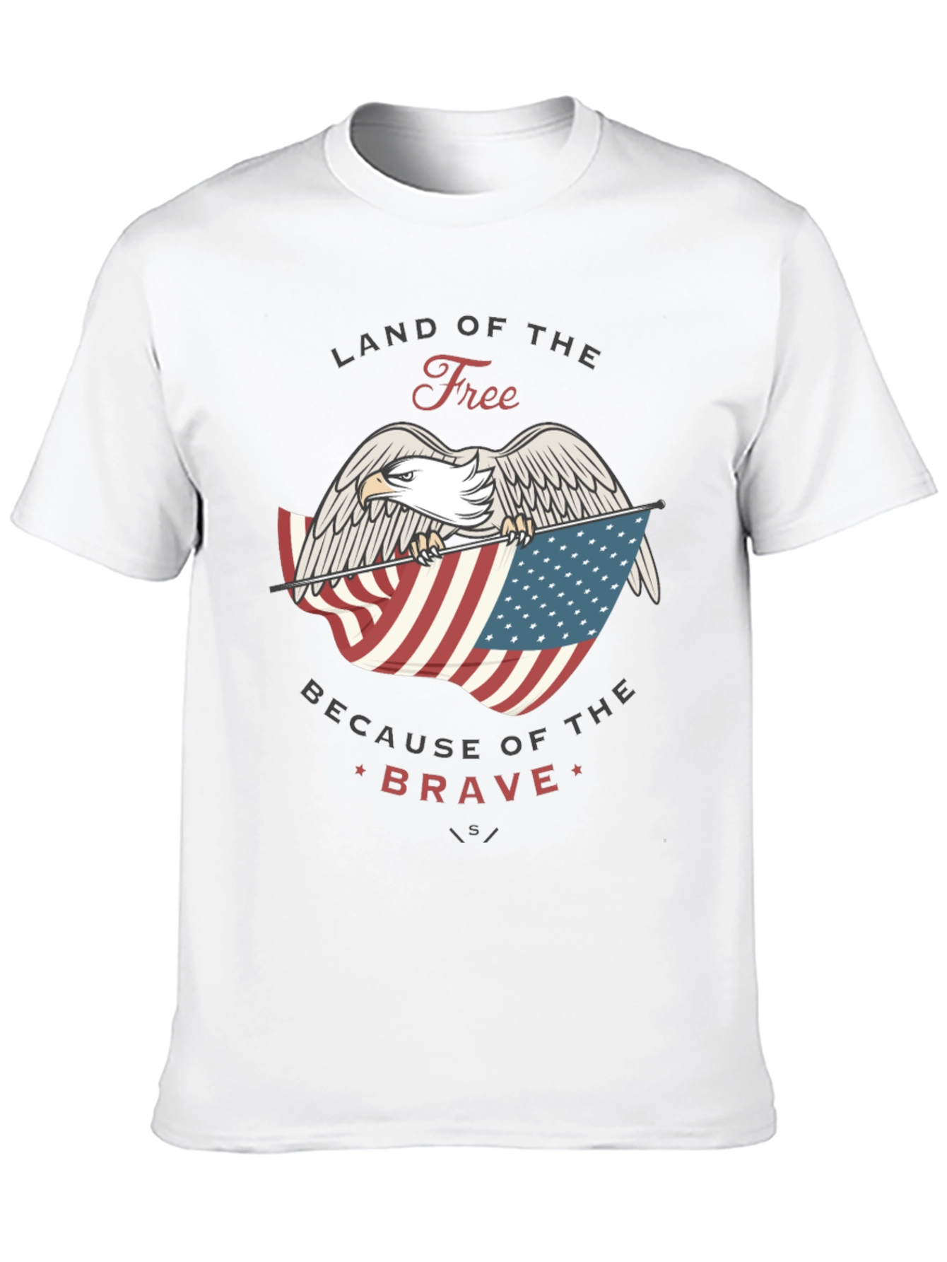 Land of the Free Patriotic Eagle Graphic Tee