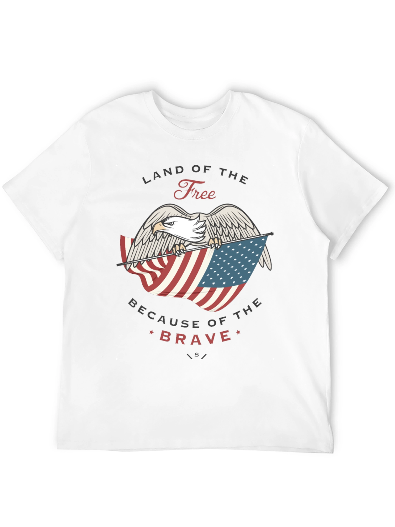 Land of the Free Patriotic Eagle Graphic Tee