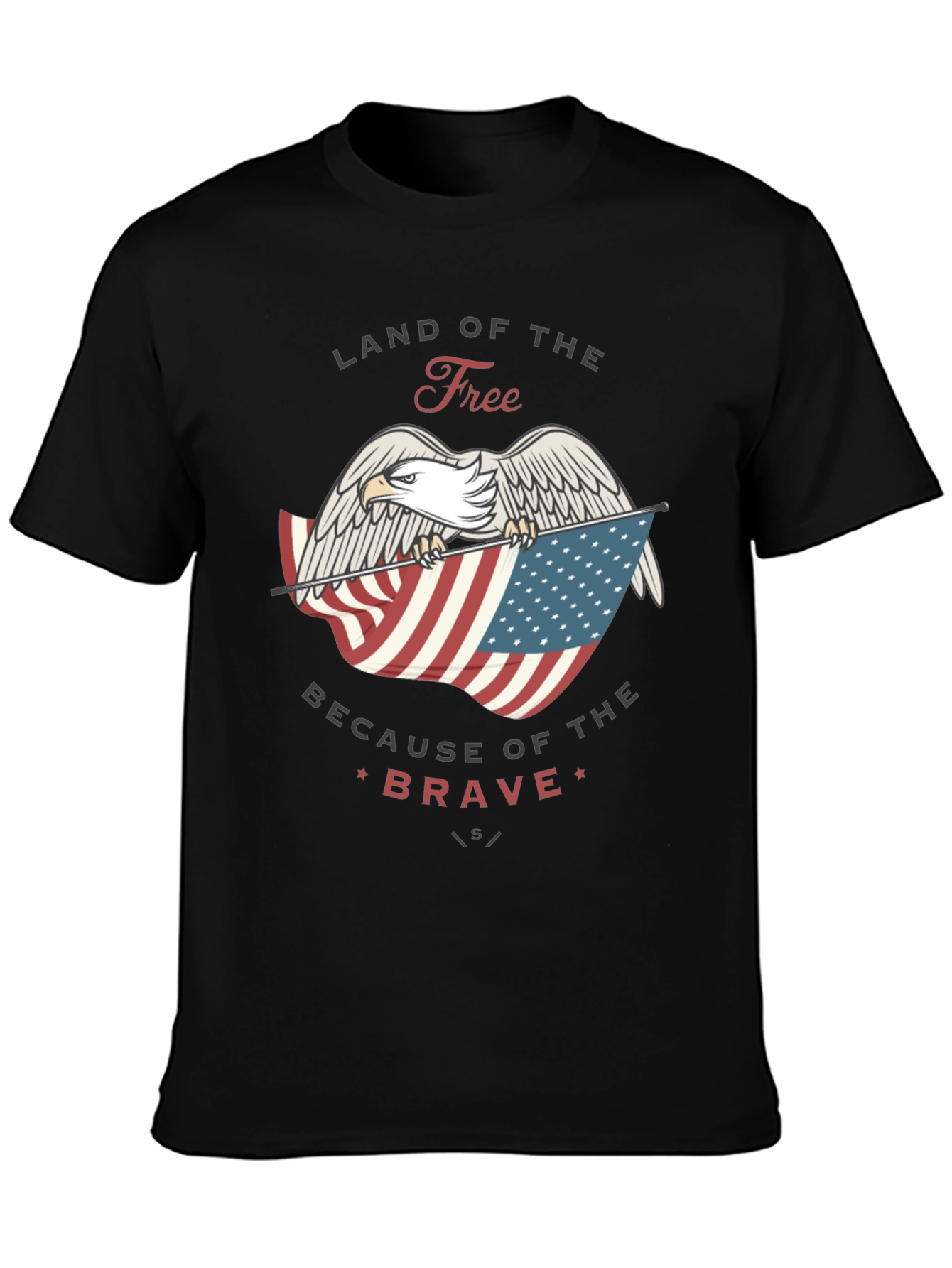 Land of the Free Patriotic Eagle Graphic Tee