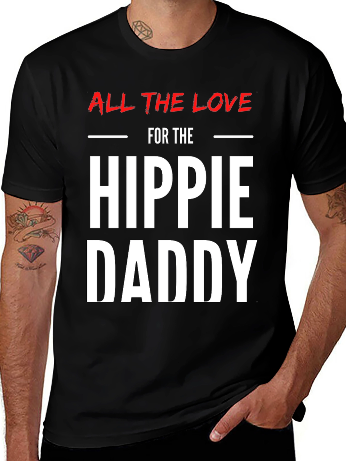 Hippie Daddy Graphic Tee - Stylish Mens T-Shirt