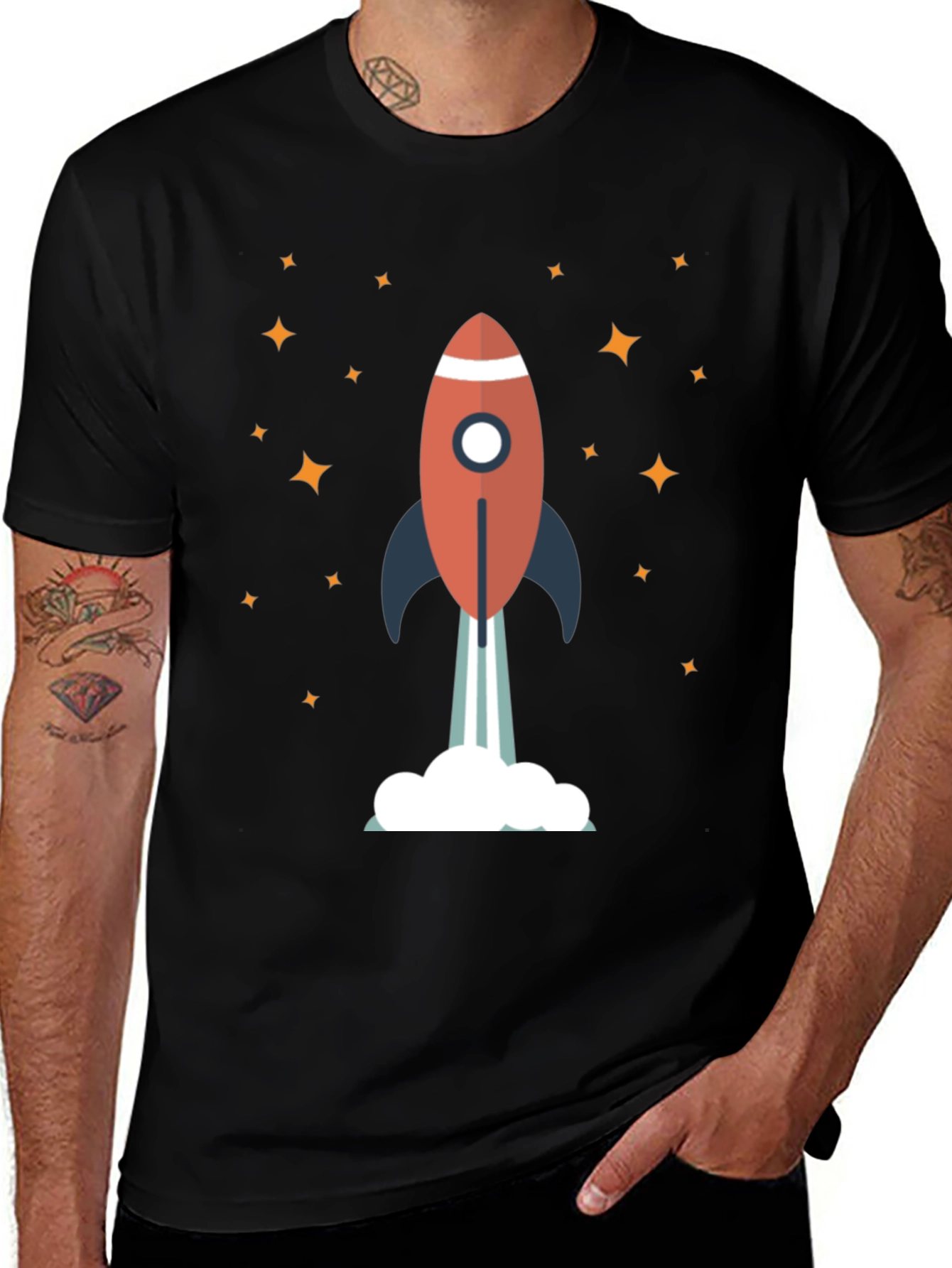 Rocket Launch Graphic Tee - Space Adventure Shirt