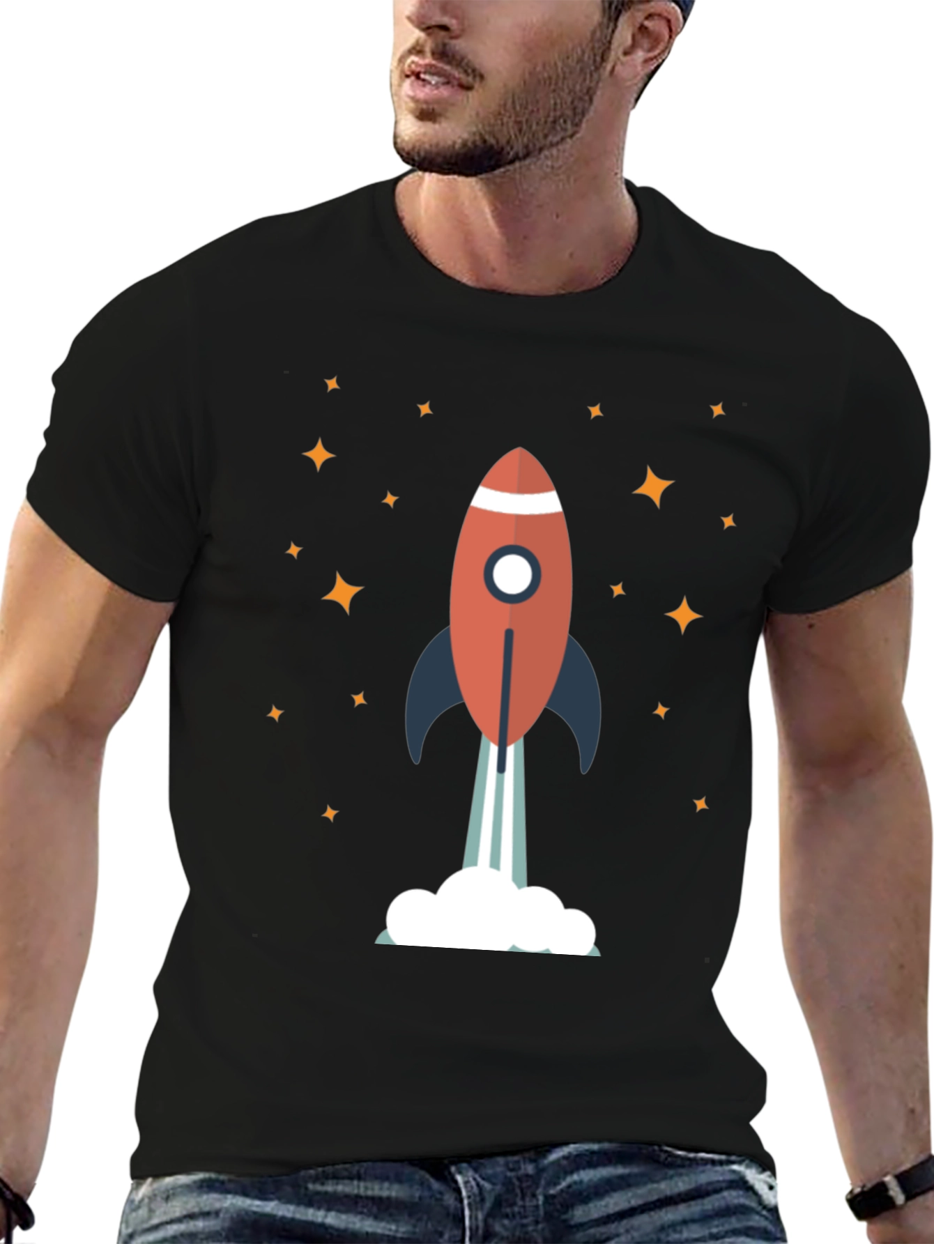 Rocket Launch Graphic Tee - Space Adventure Shirt