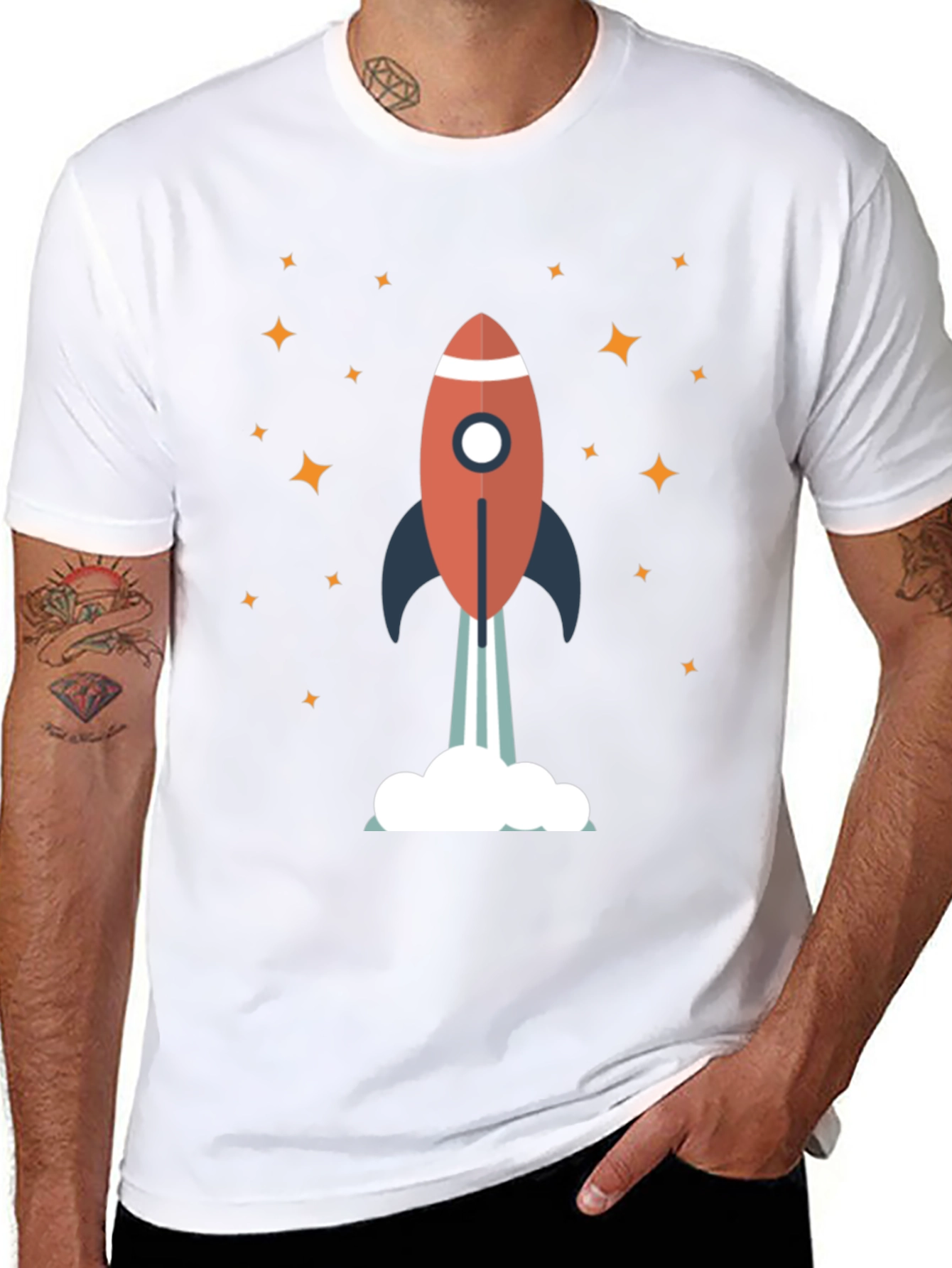 Rocket Launch Graphic Tee - Space Adventure Shirt
