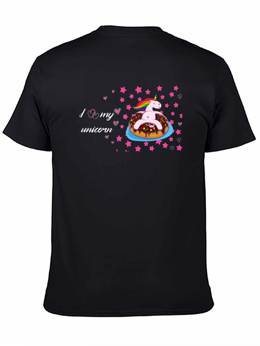 I Love My Unicorn T-Shirt - Cute Graphic Tee