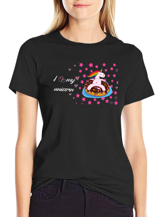 I Love My Unicorn T-Shirt - Cute Graphic Tee