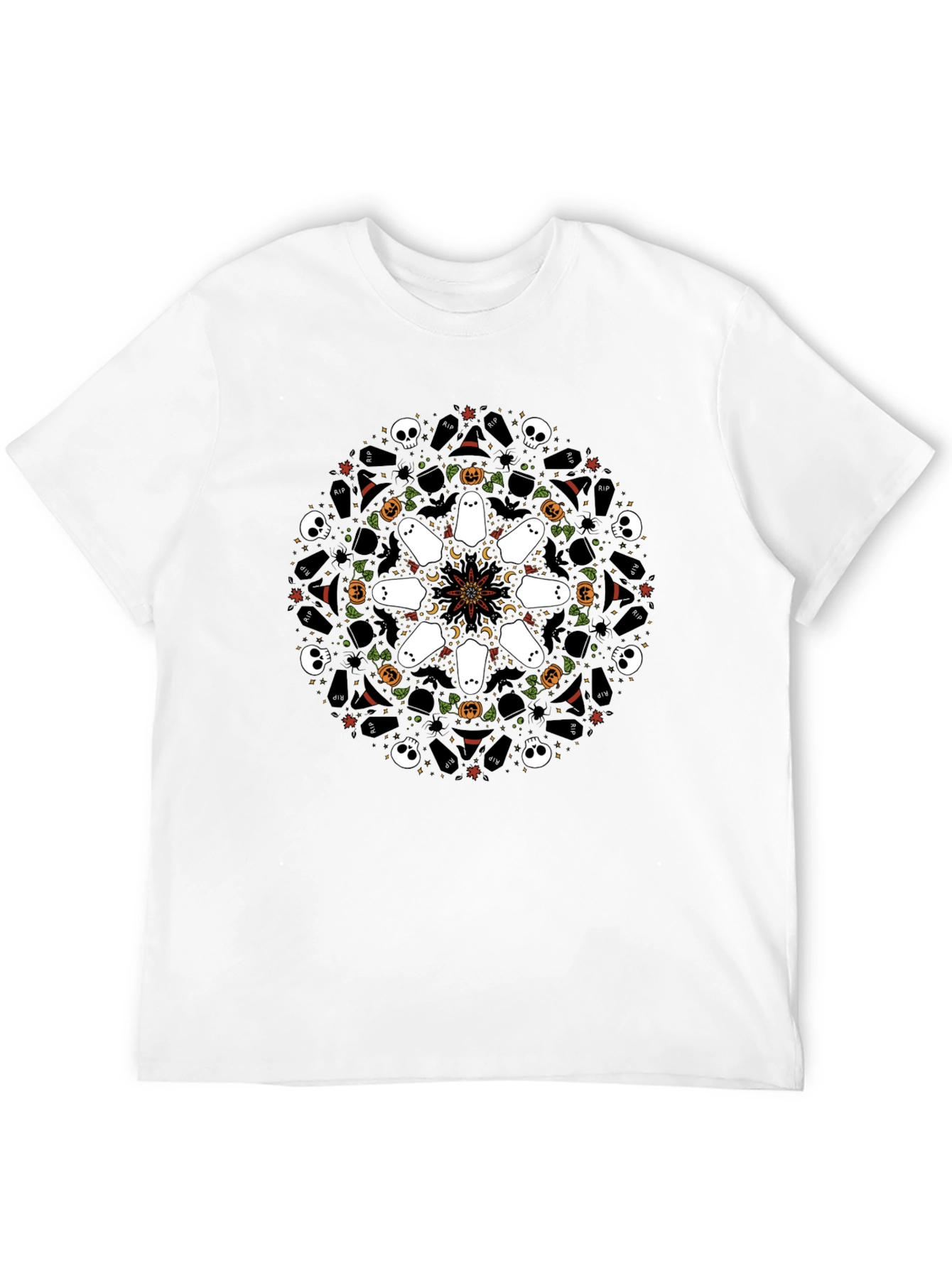 Halloween Mandala T-Shirt Spooky Season Tee