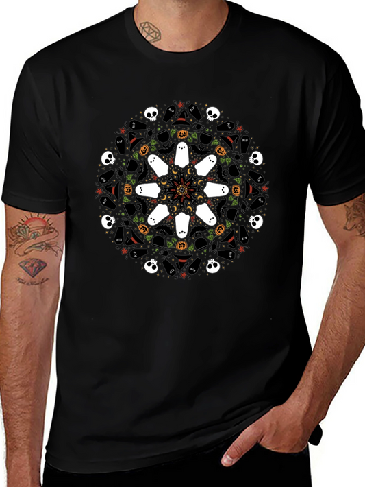 Halloween Mandala T-Shirt Spooky Season Tee
